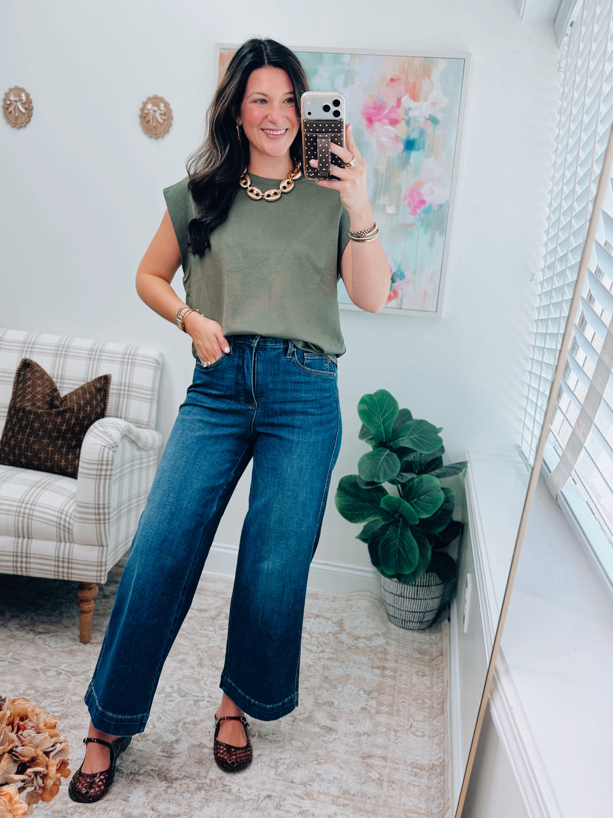 Deep Indigo Cropped Wide Leg Denim | Judy Blue