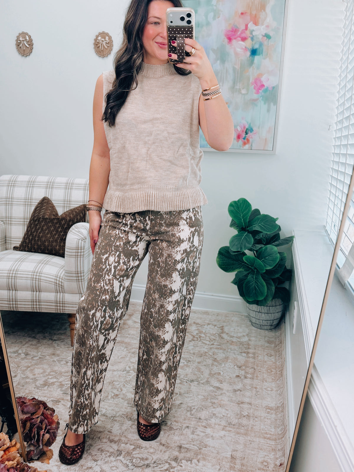 Lennox Snakeskin Wide Leg Denim