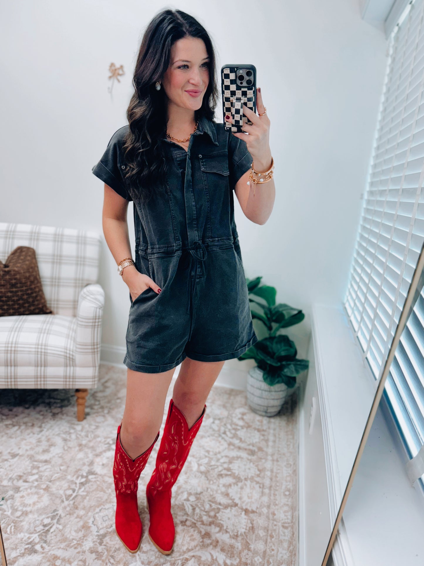 Reese Vintage Denim Romper