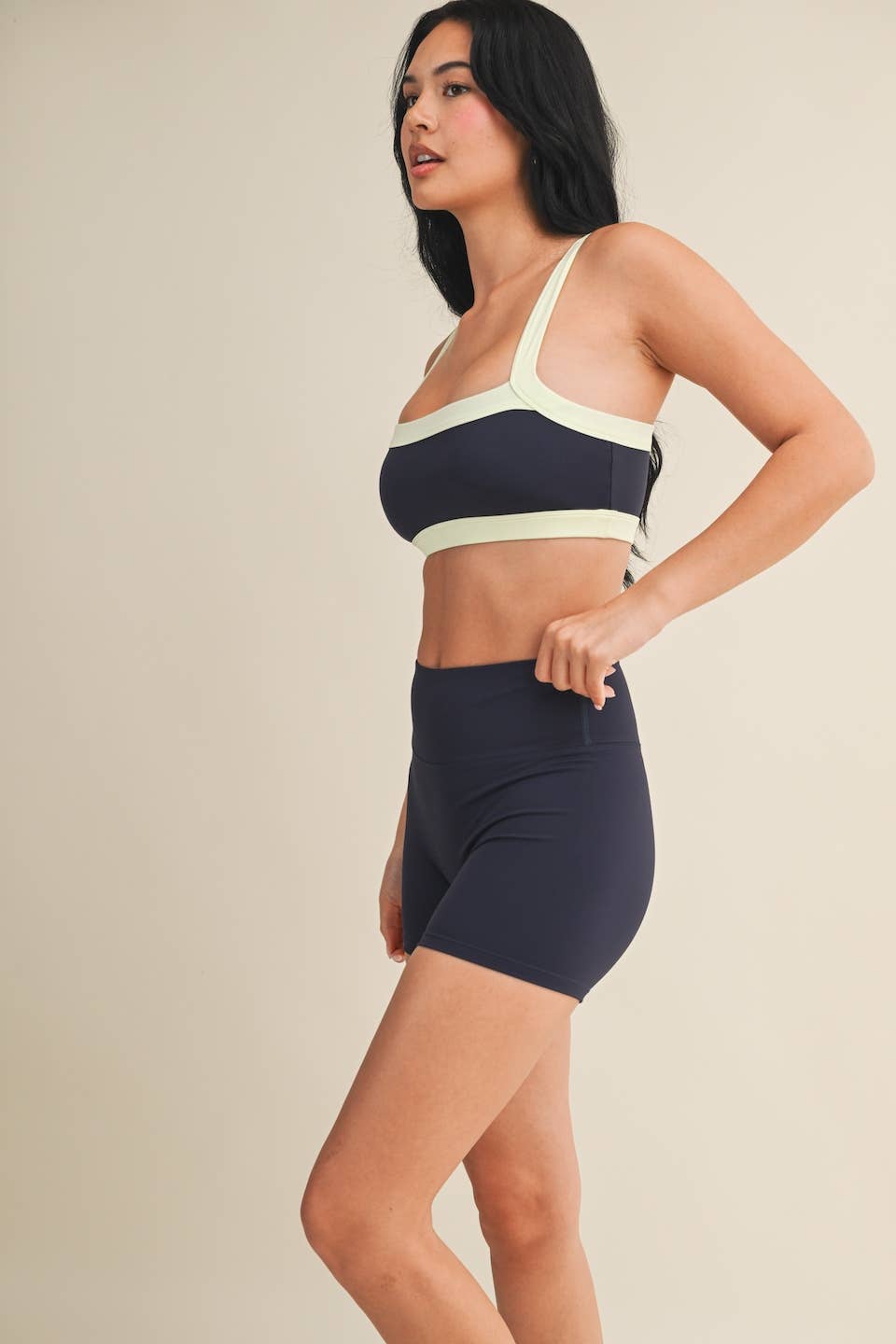 Navy Biker Shorts