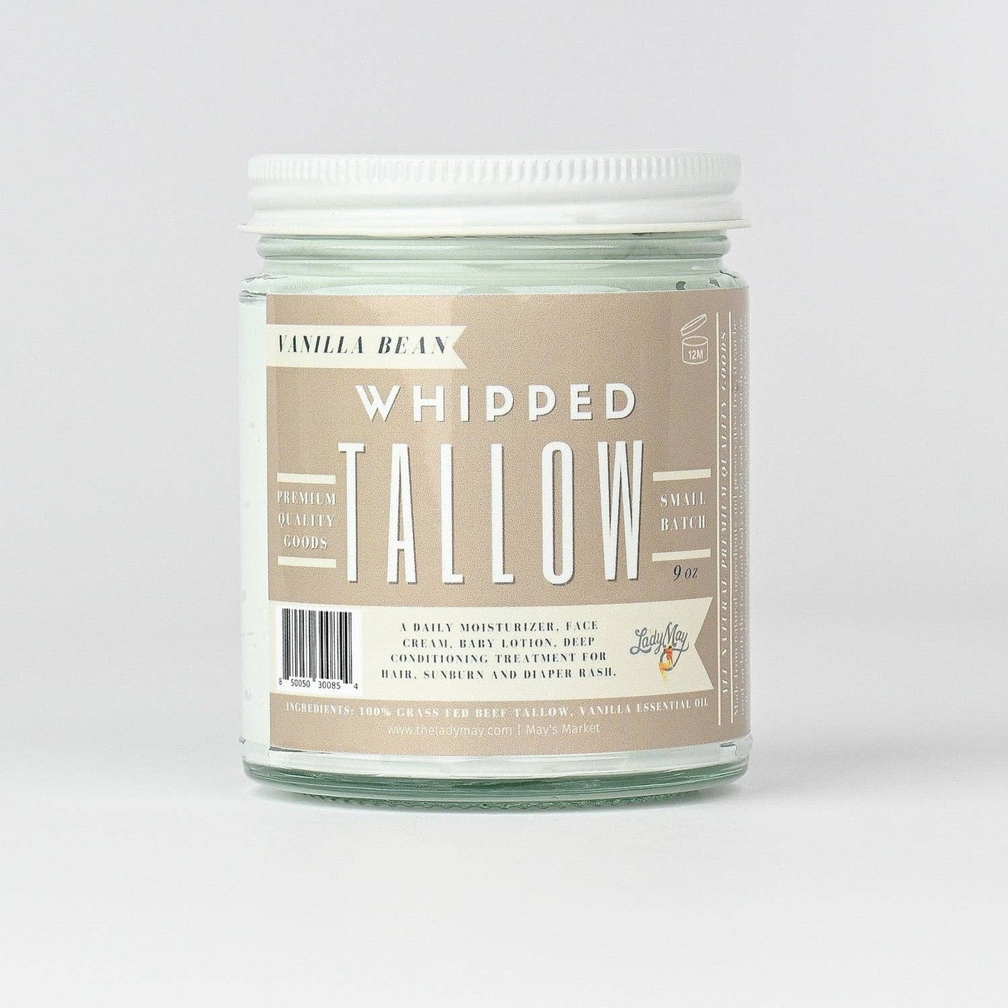 Vanilla Whipped Tallow Moisturizer | 100% Natural Skincare