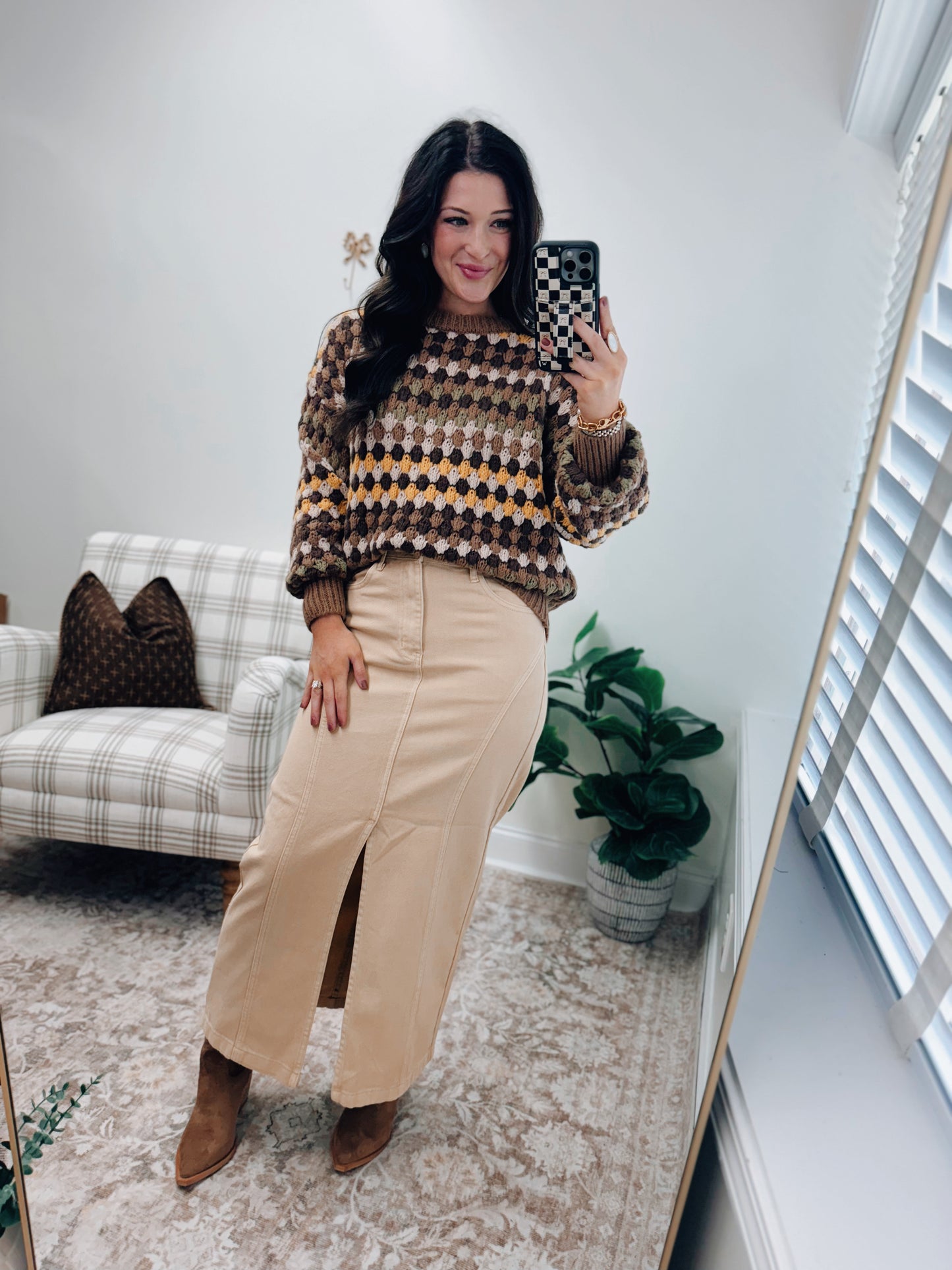 Della Multi Color Knit Sweater