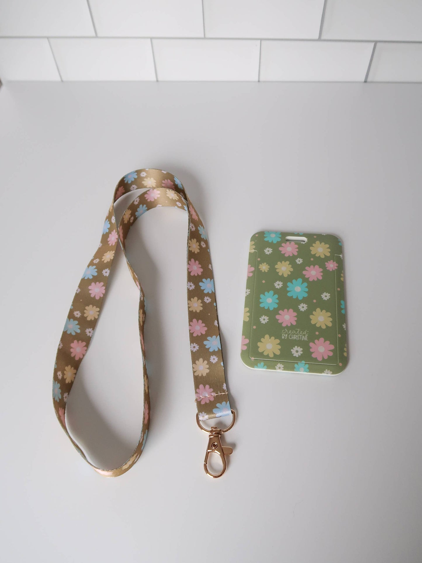 Garden Bloom Lanyard Badge Holder