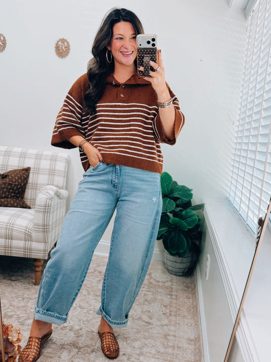 Fireside Striped Sweater Top