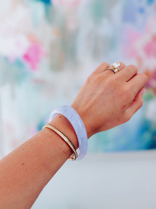 Brielle Acrylic Bangle - Lavender