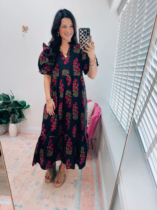 Delilah Floral Midi Dress