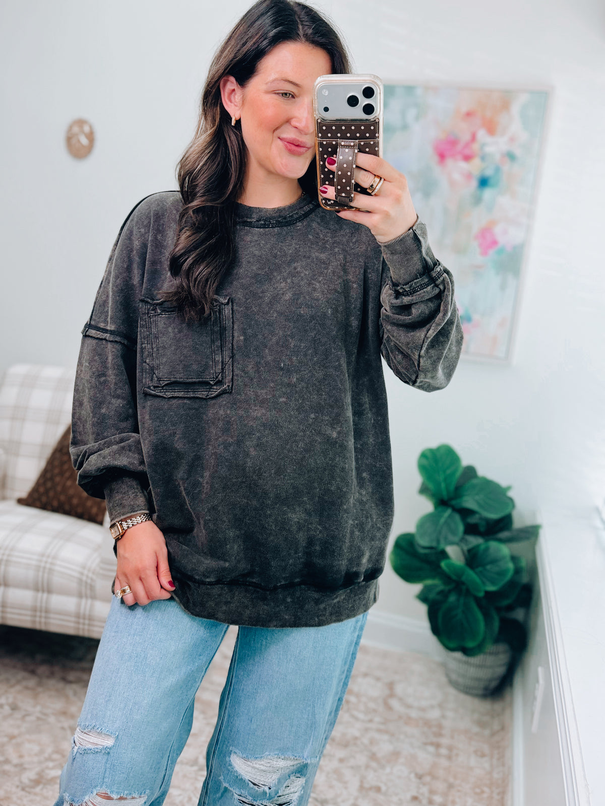 DOORBUSTER Mineral Wash Pullover