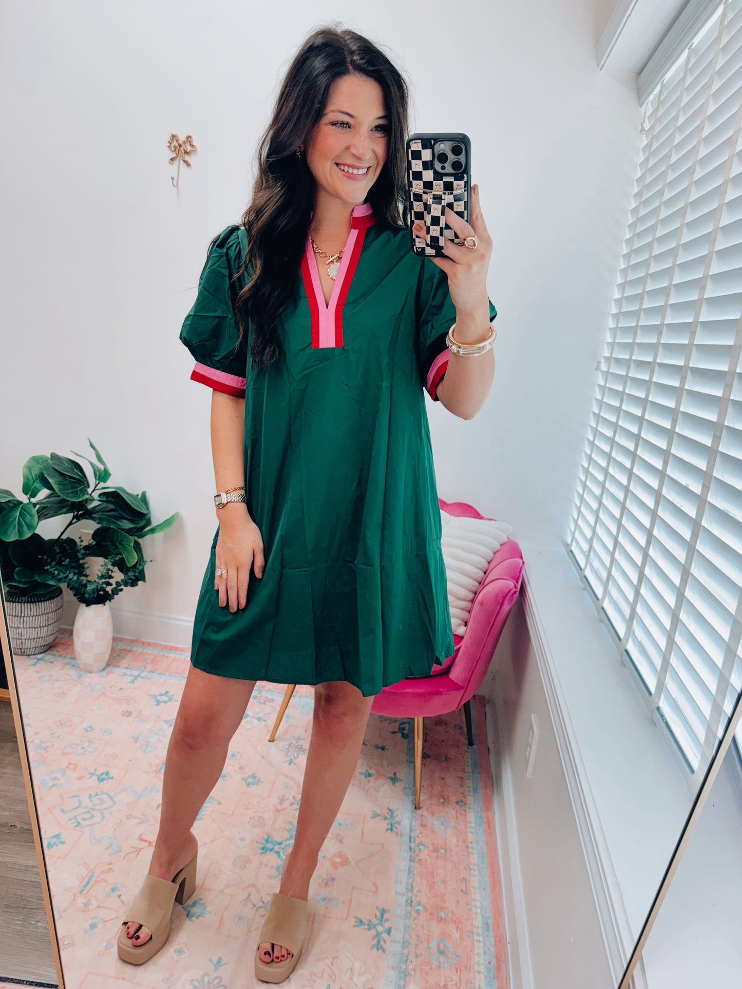 CURVY Hunter Color Block Mini Dress