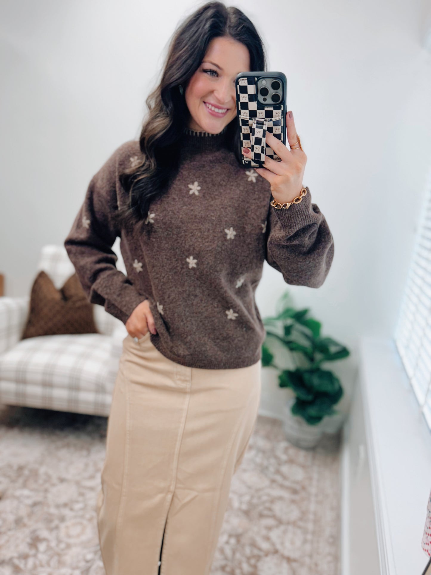 Teagan Knit Mock Sweater