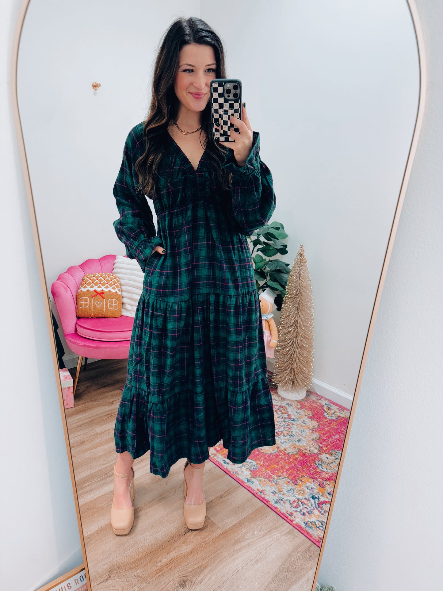 Christmas Plaid Maxi - Green