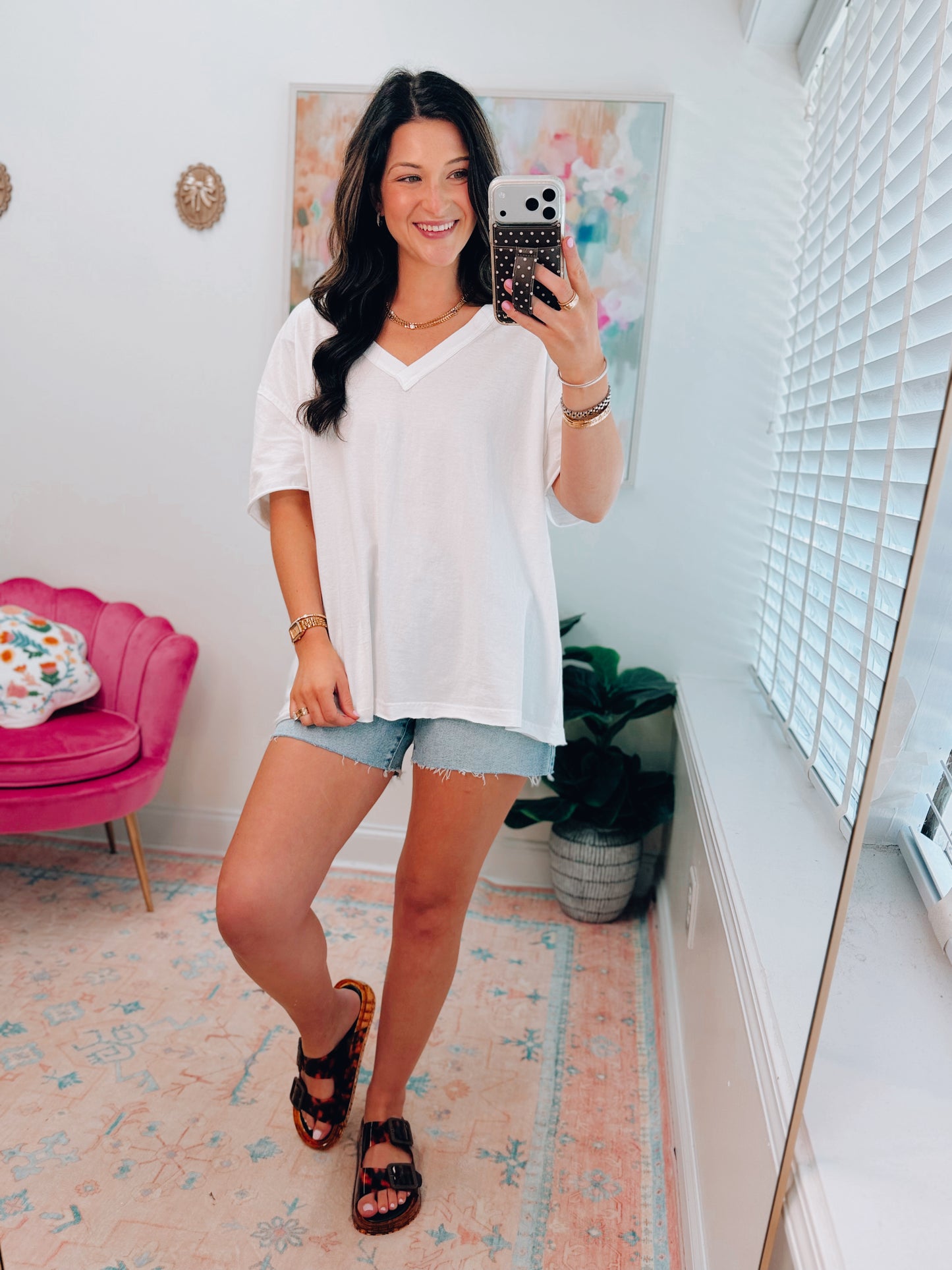 River Relaxed Raw Hem Tee