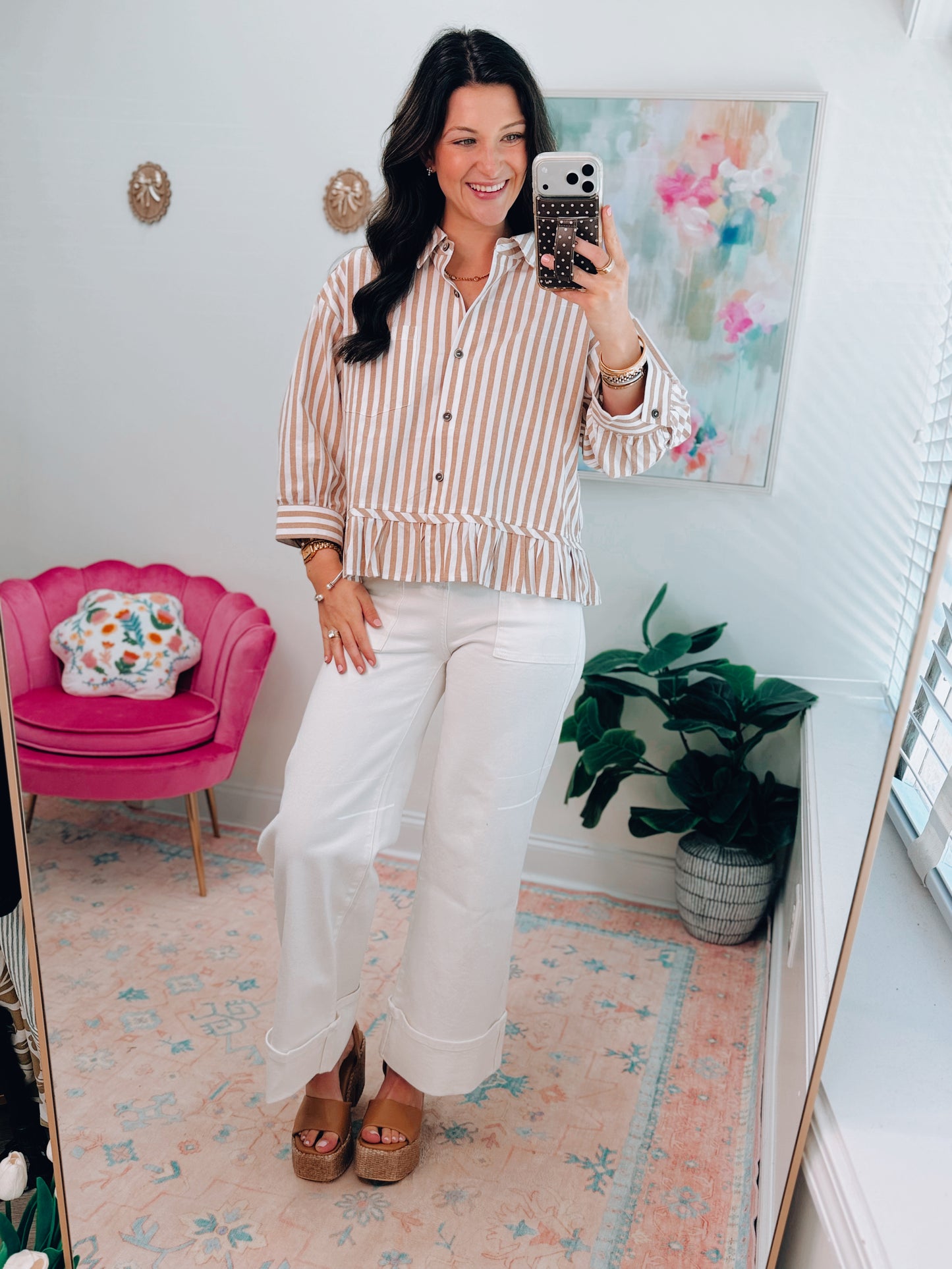 Tuape Stripe Cotton Knit Top