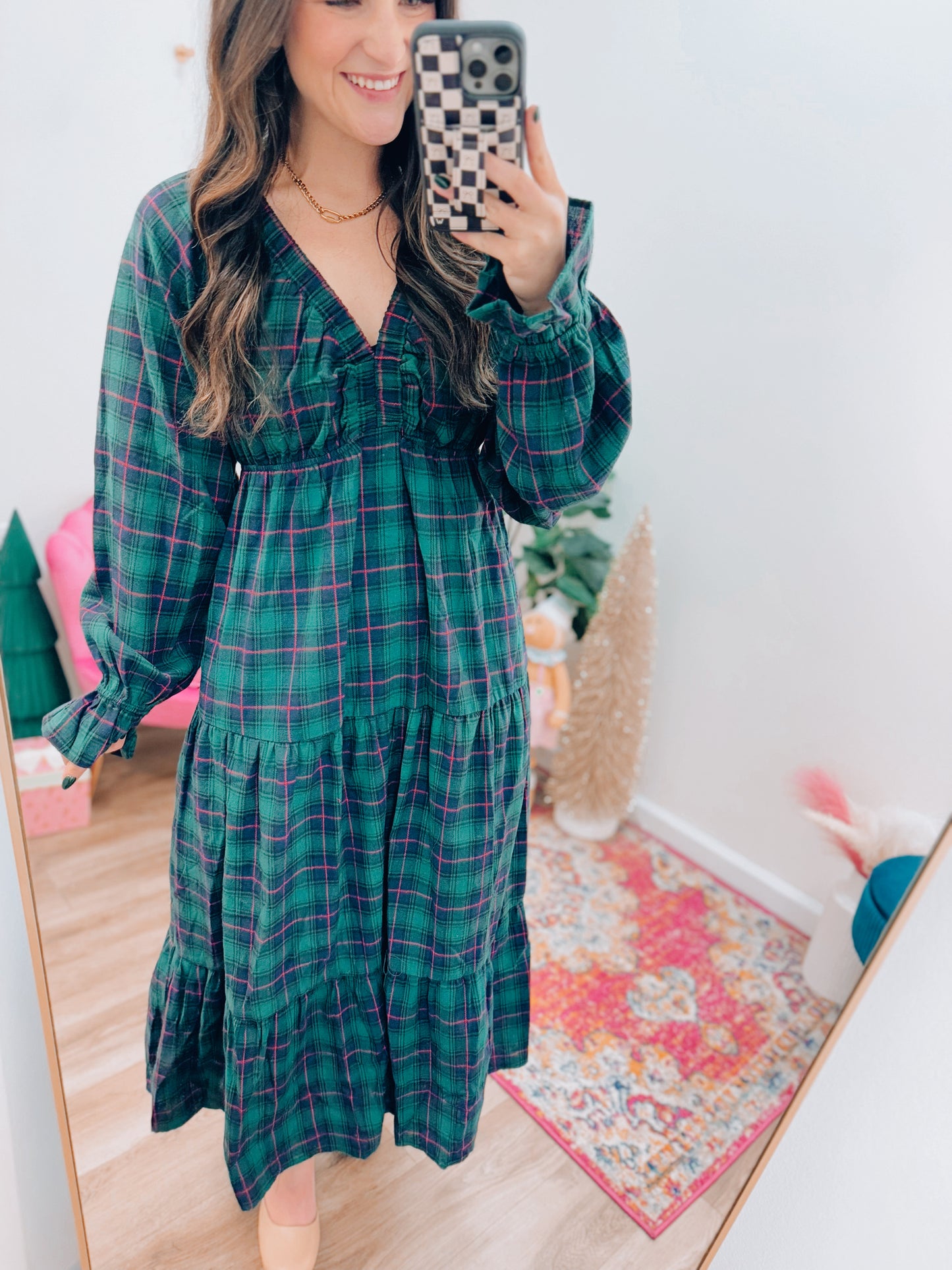 Christmas Plaid Maxi - Green