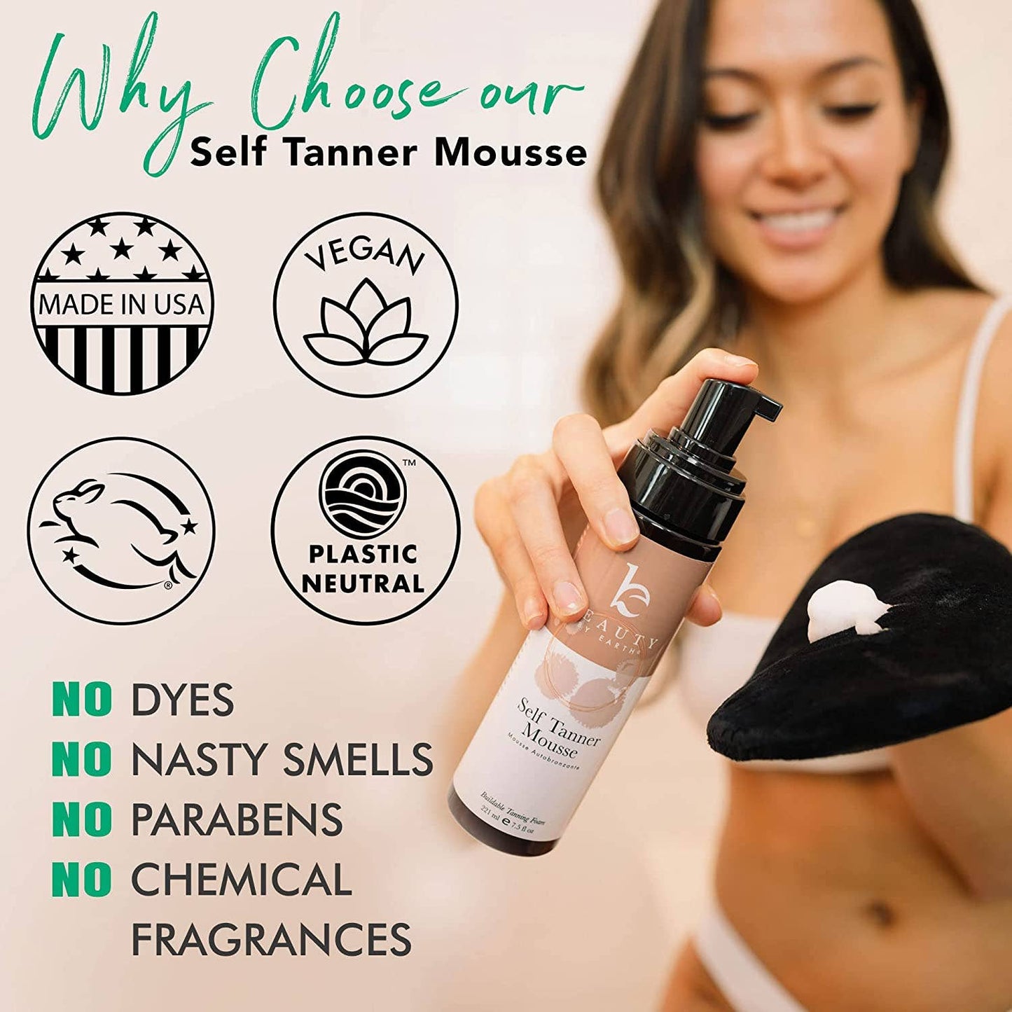 Self Tanner Body Tanning Mousse - Medium to Dark / 7.5oz