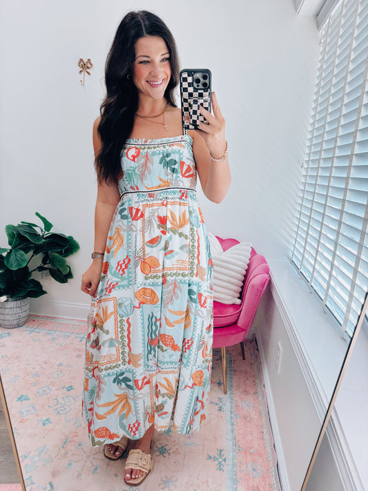 Palmer Braid Trim Midi Dress