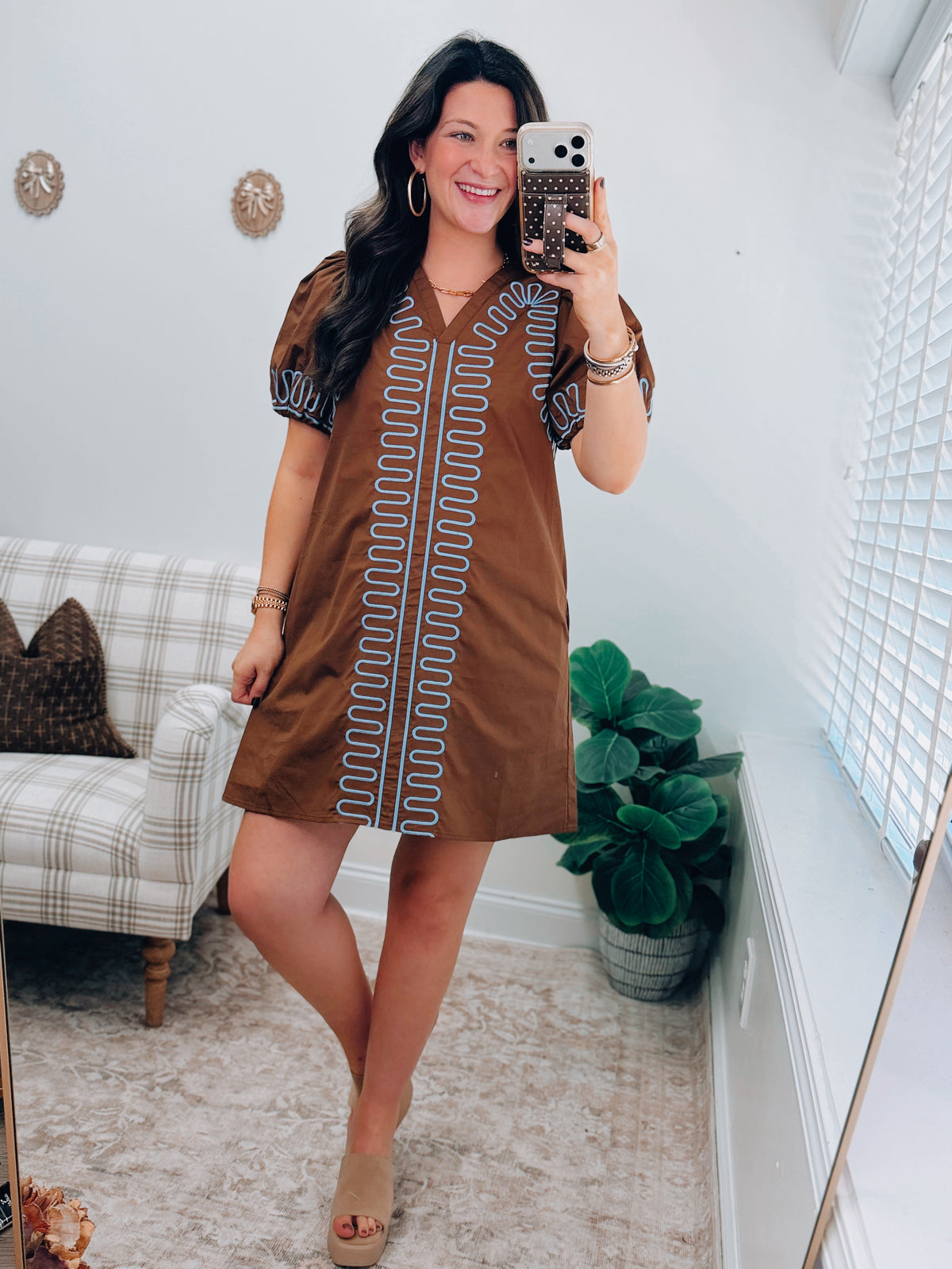Canyon Embroidered Mini Dress