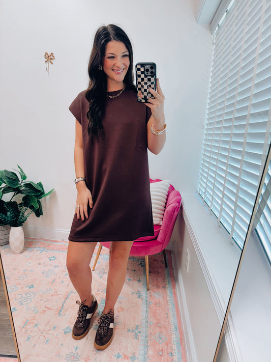 Lennox Comfort Mini Dress - Brown