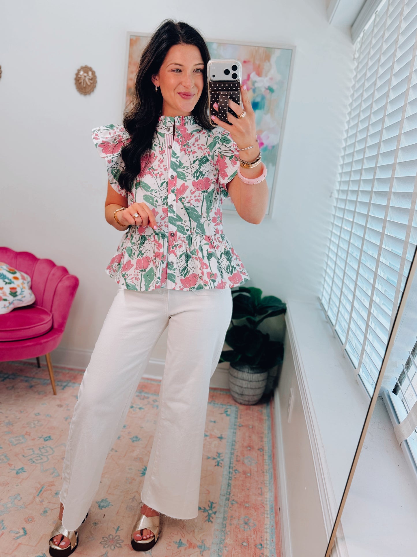 Garden Party Ruffle Top