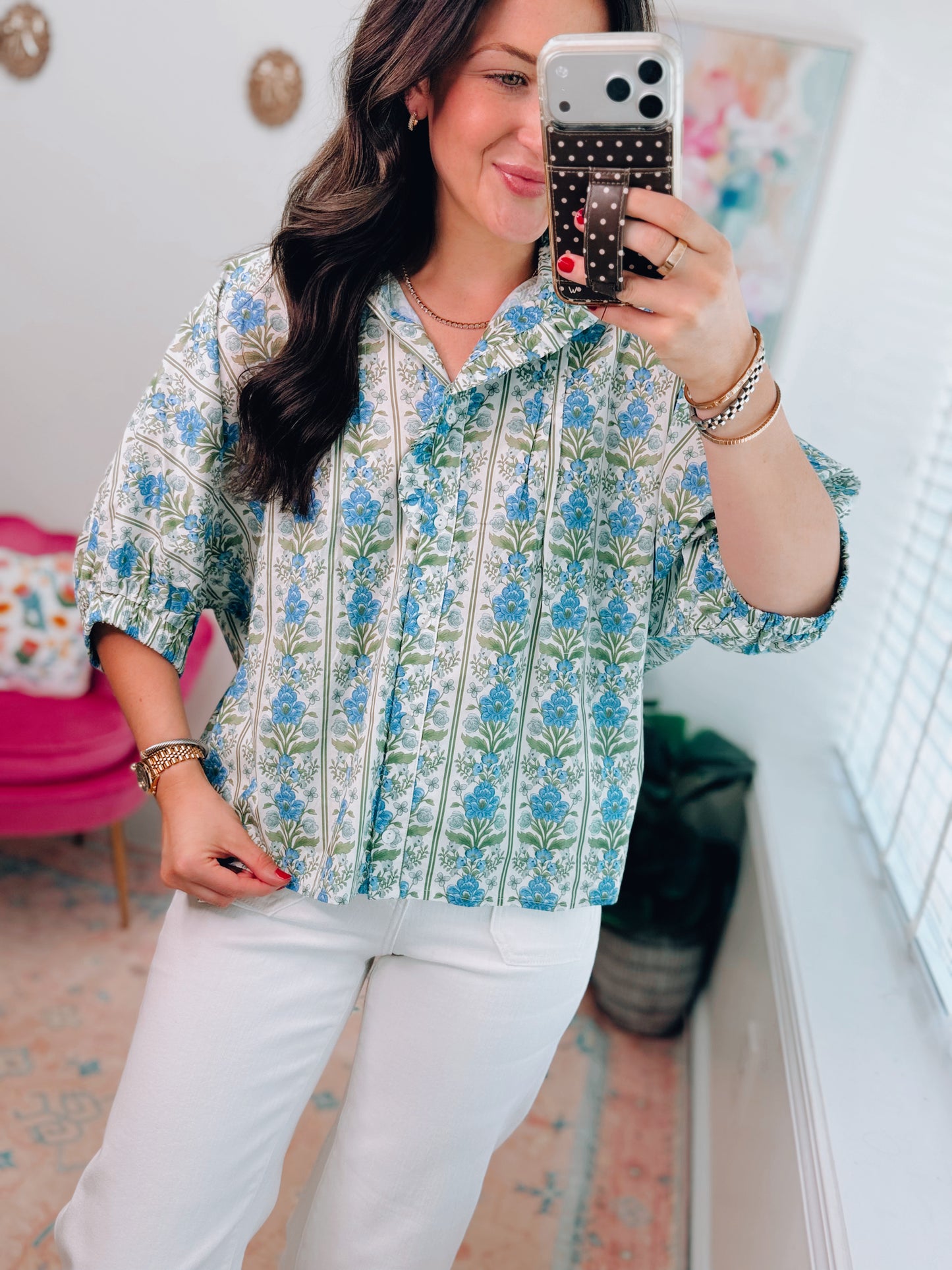 Tatum Floral Ruffle Top