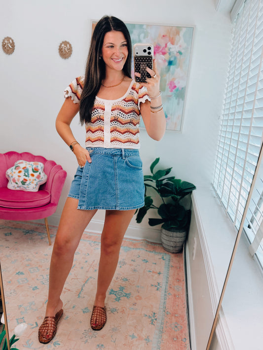 Sienna Crochet Sweater Top