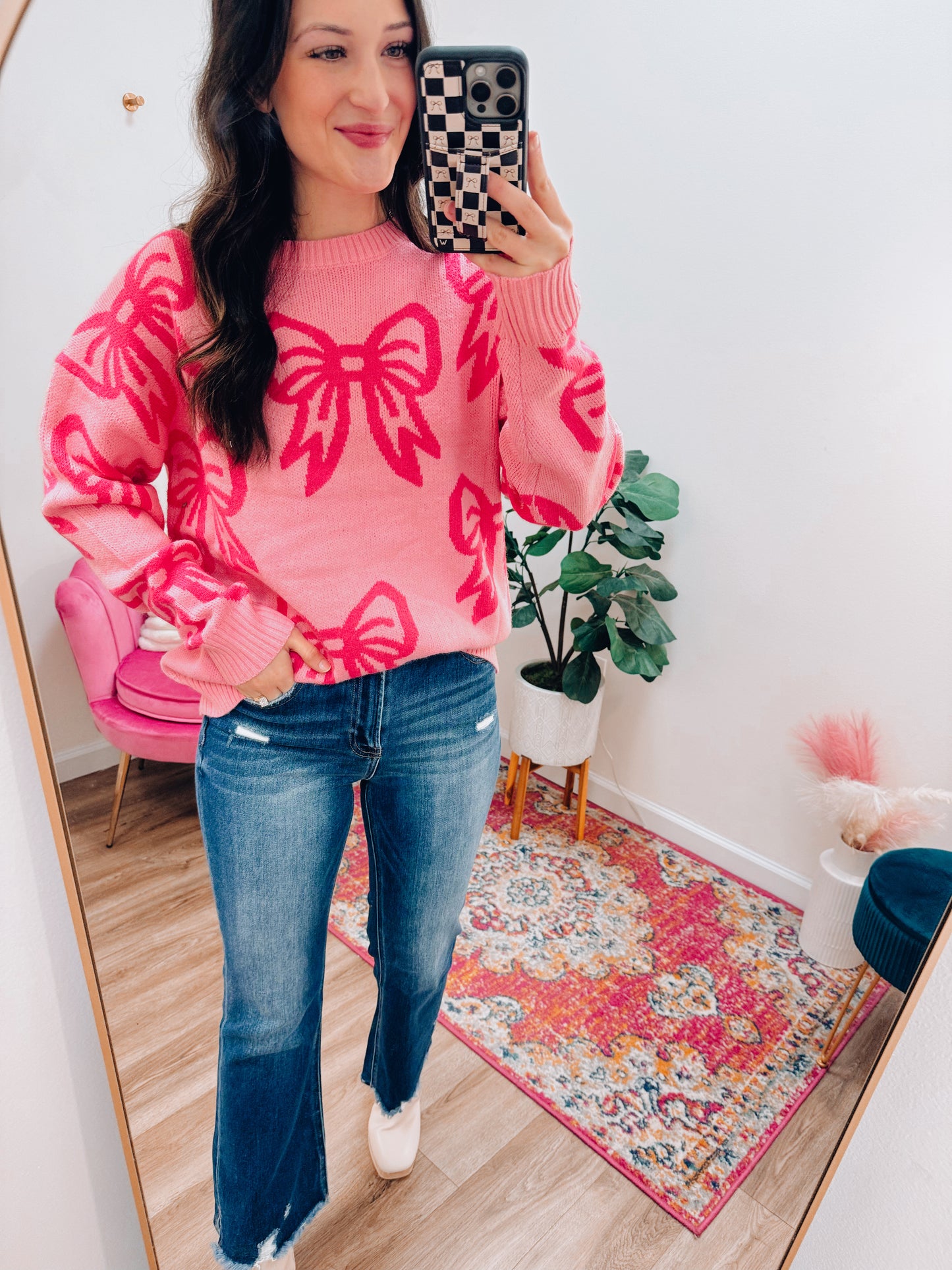 Pink Me Bow Sweater