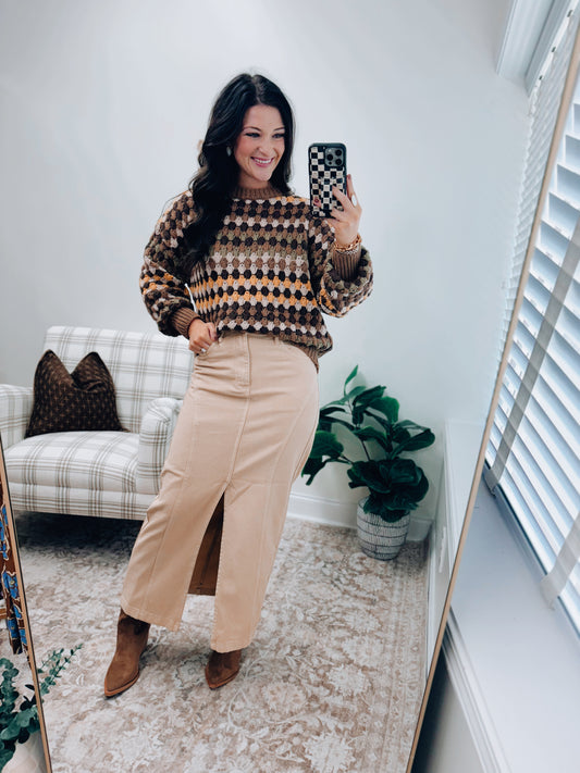 Della Multi Color Knit Sweater