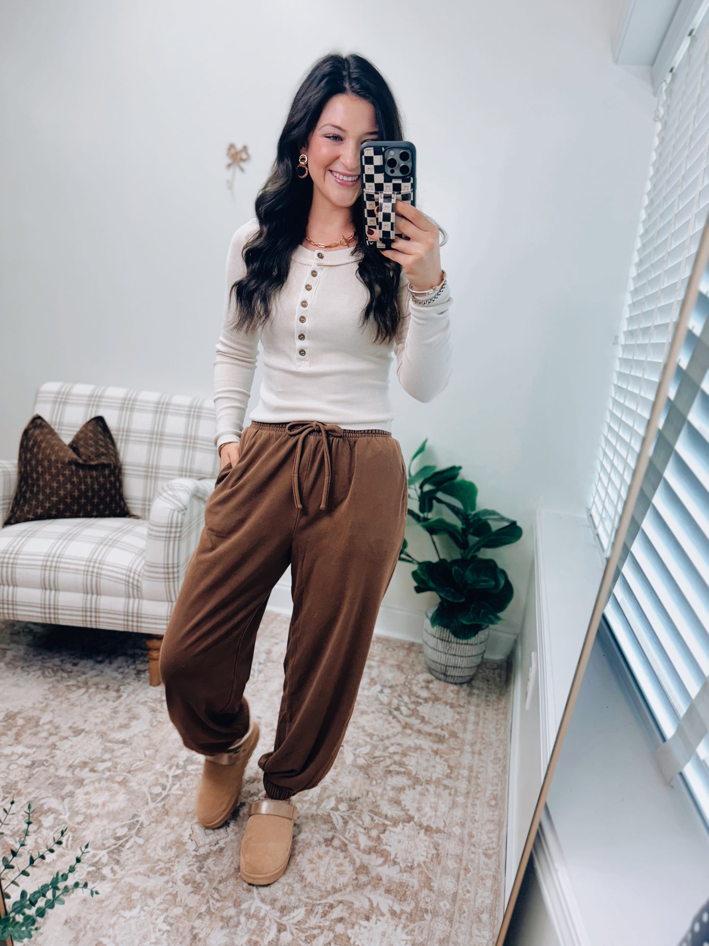 Cocoa Washed Drawstring Jogger