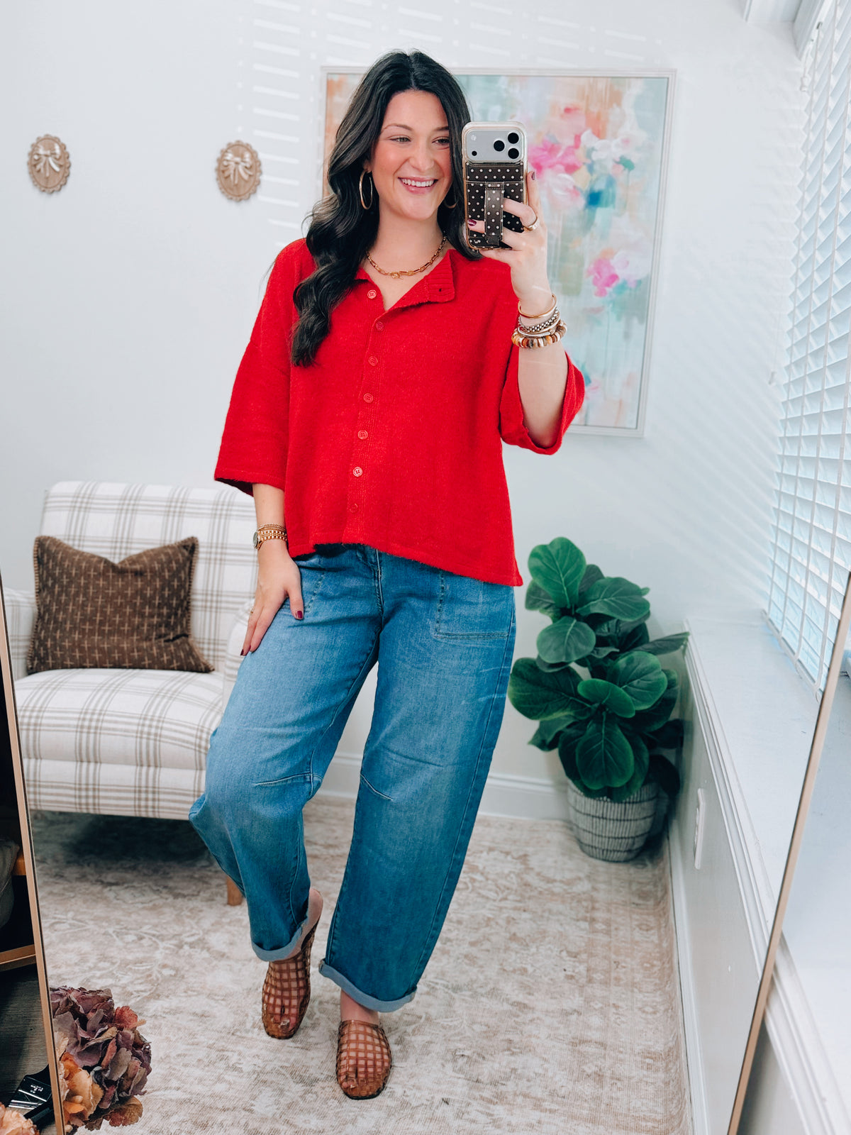 Ruby Button Knit Cardigan Top