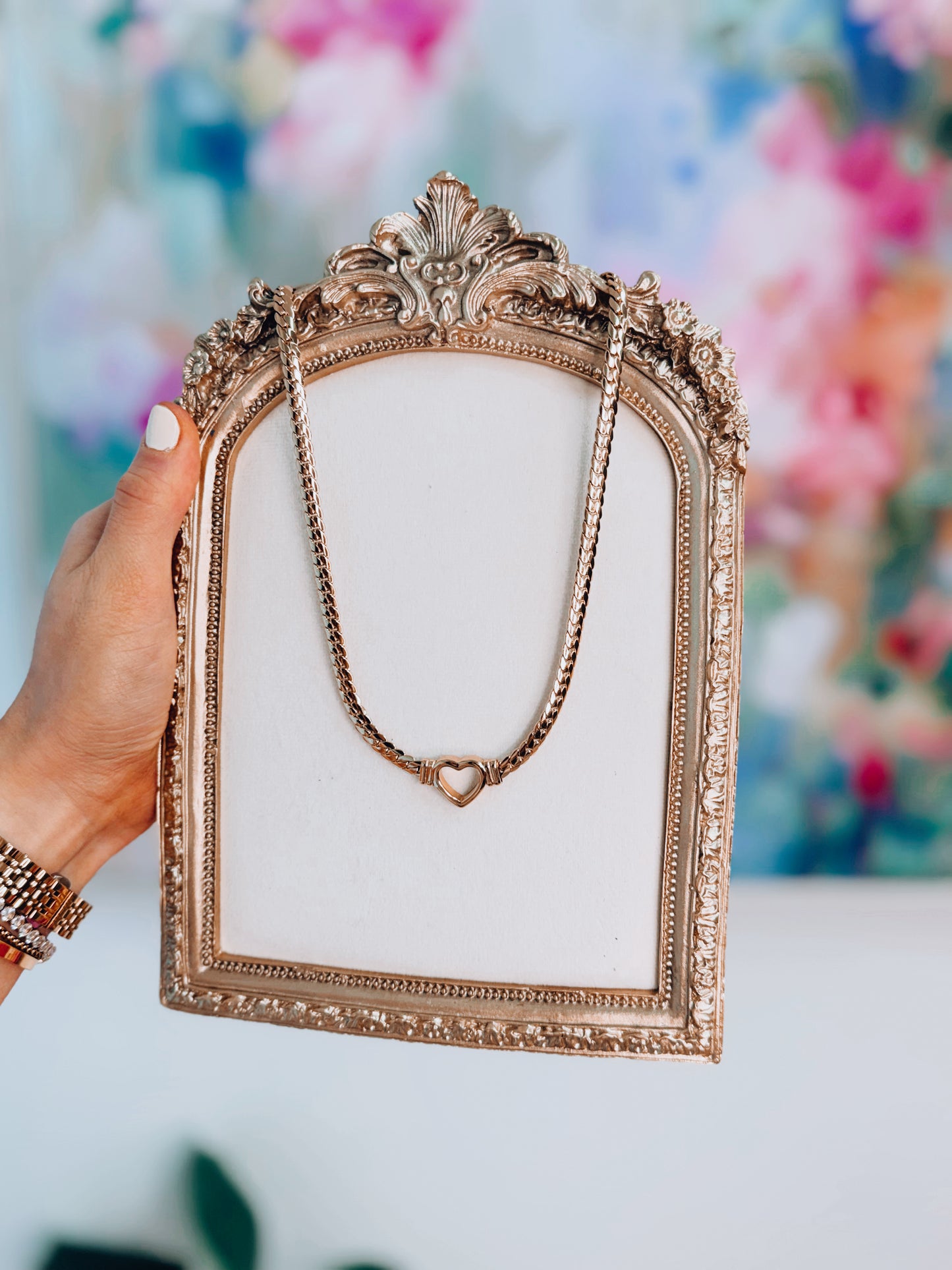 Bronco Heart Chain Necklace | 18K Gold Plated