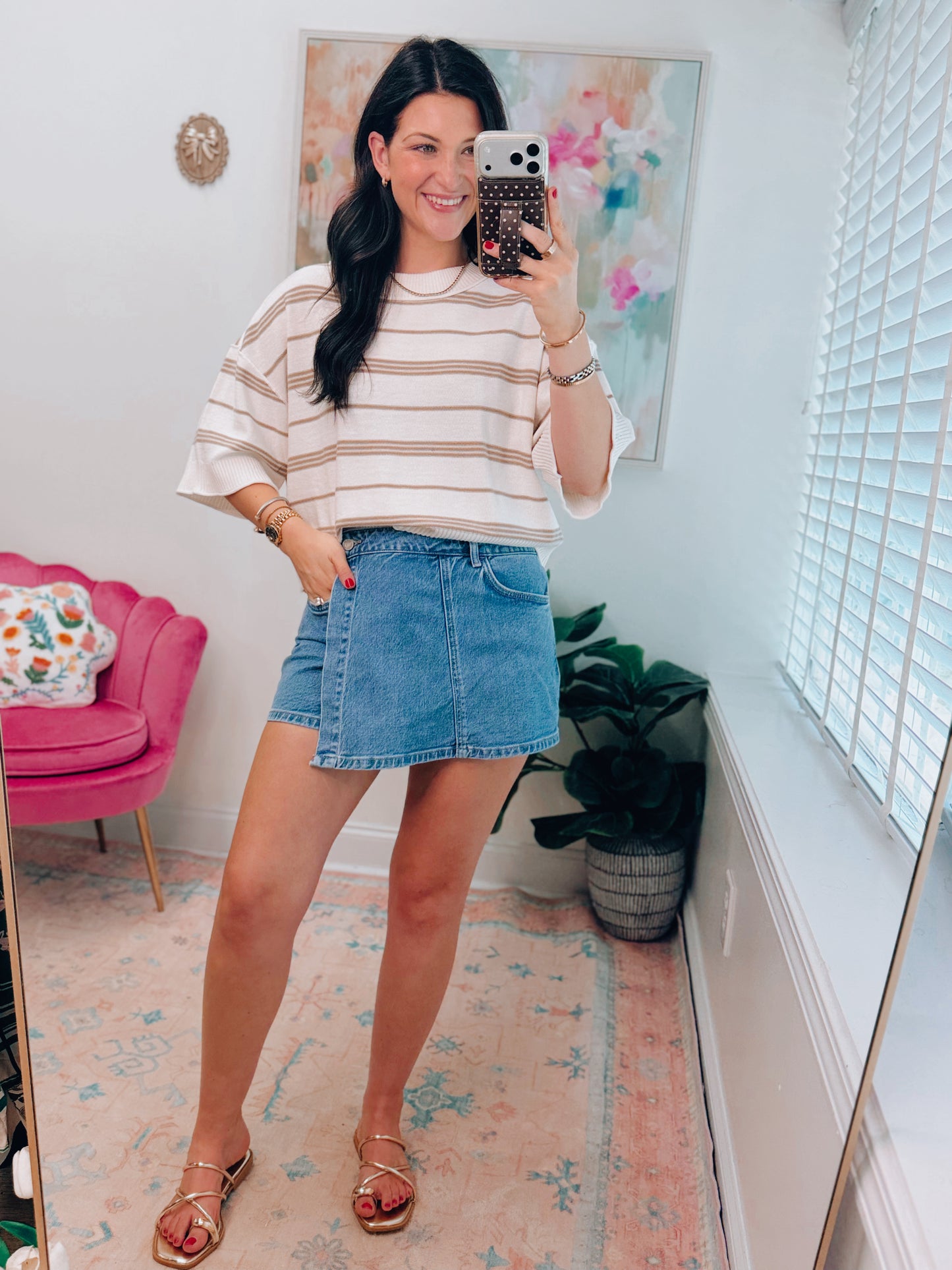 Avery Striped Boxy Knit Top