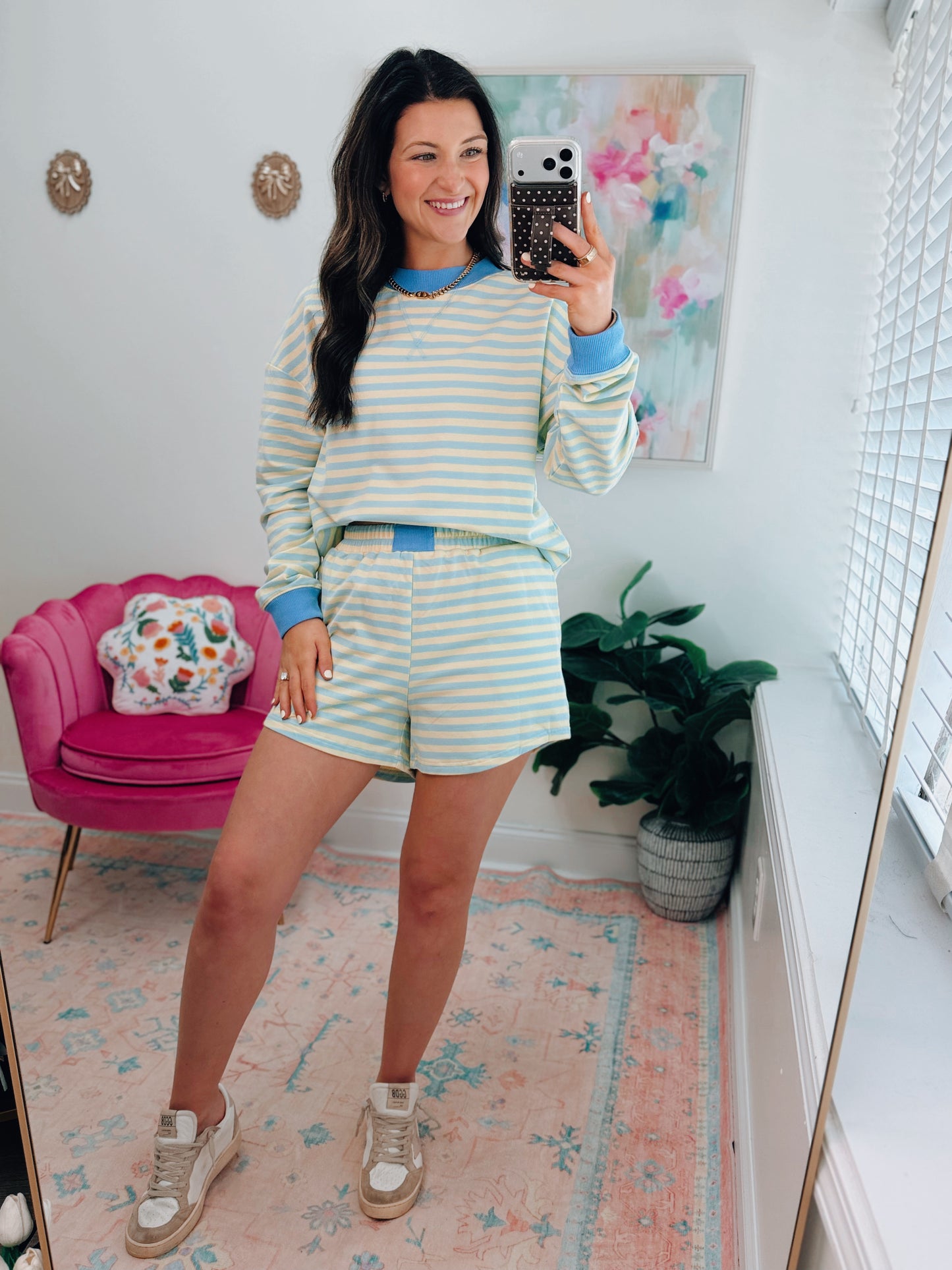 Vivi Striped Mock Shorts Set