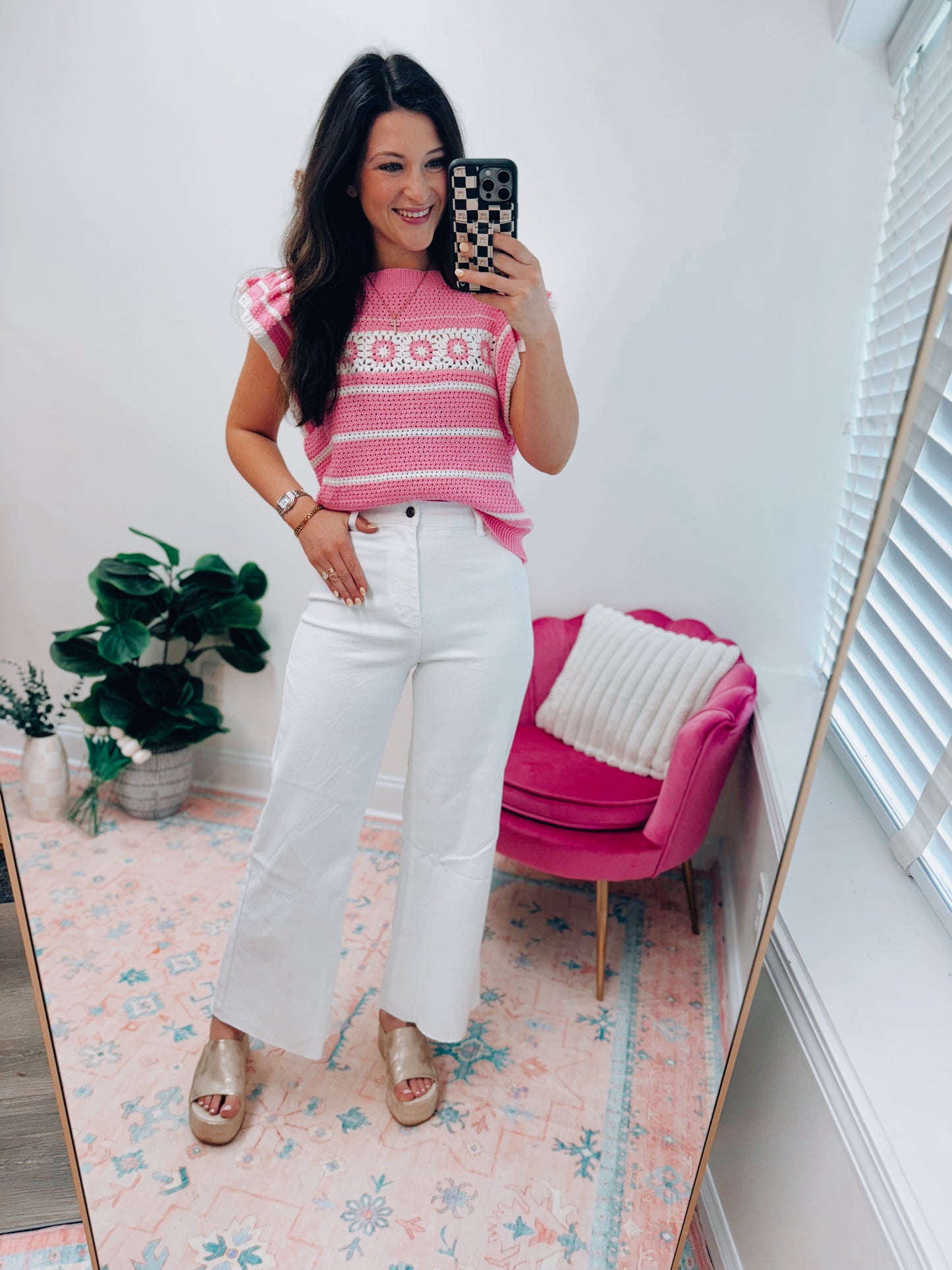 Annie White Wide Leg Denim