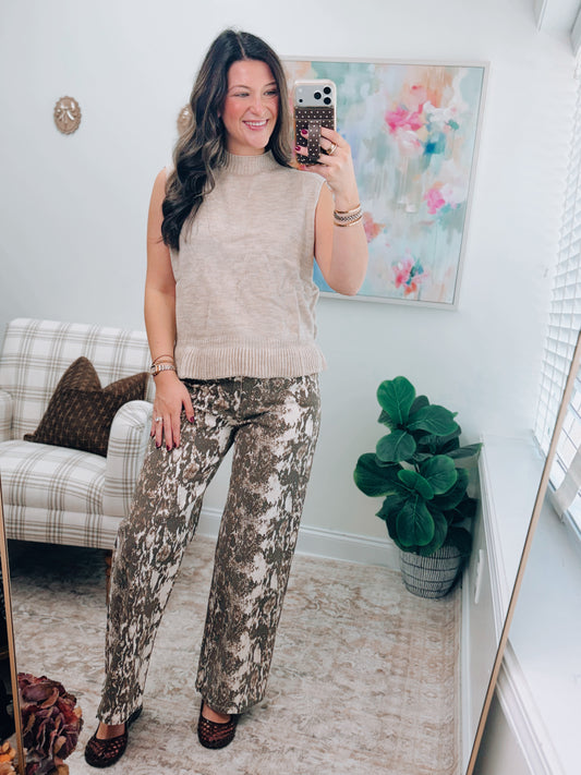 Lennox Snakeskin Wide Leg Denim