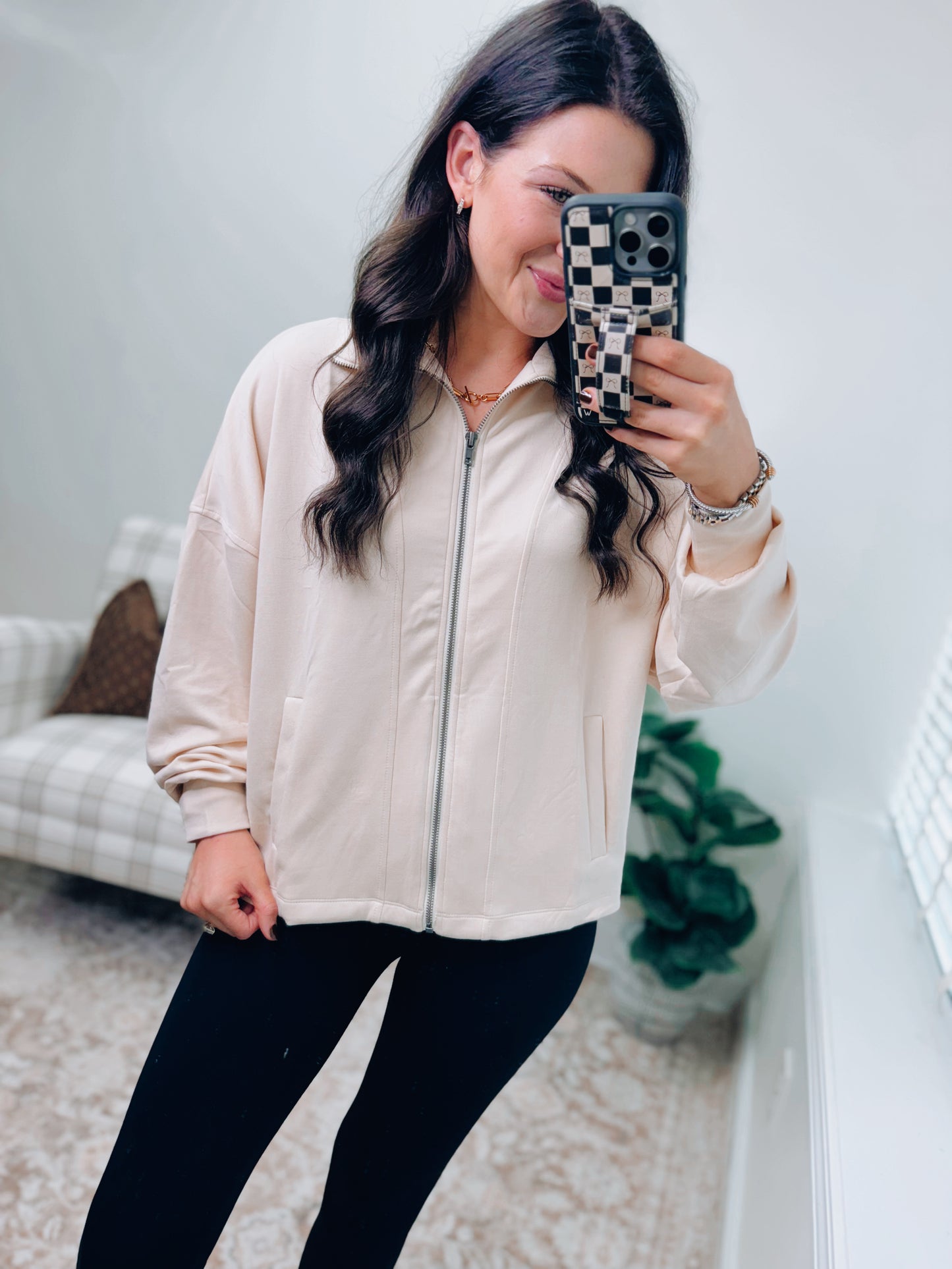 DOORBUSTER Air Essentials Zip Jacket - Cream