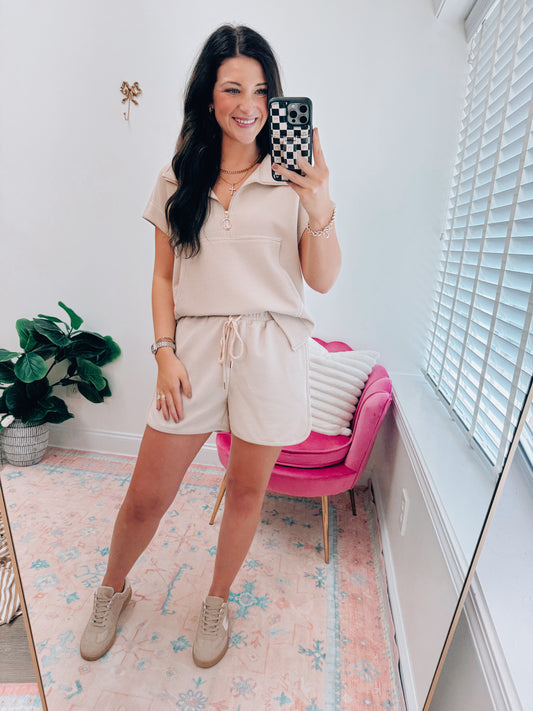 Ribbed & Chic Shorts Set