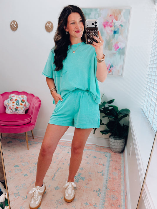Easy Days Cotton Shorts Set - Mint