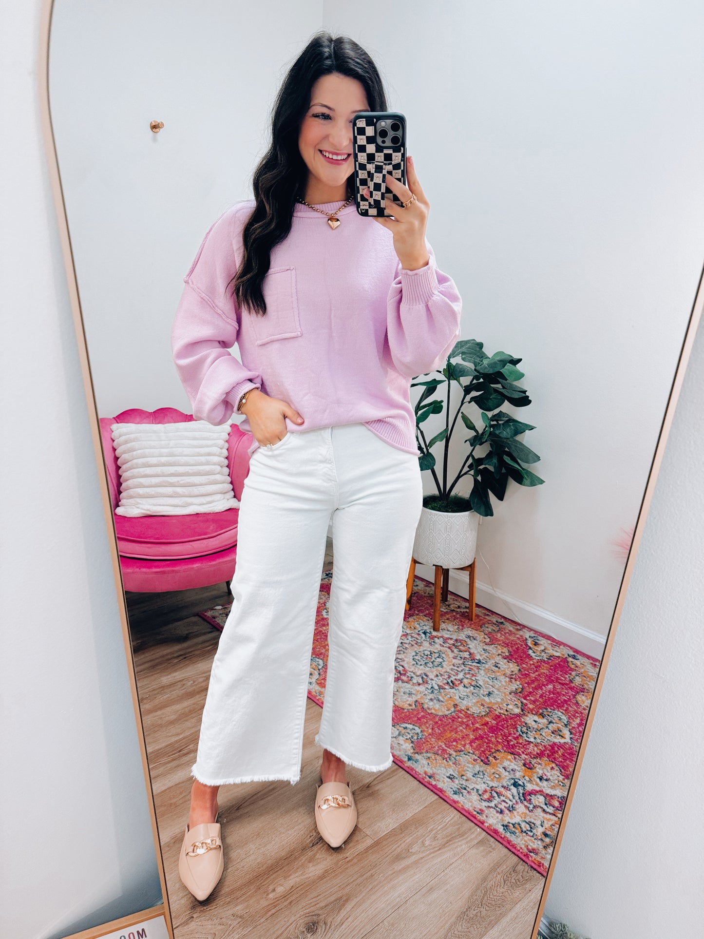 Lilac Pocket Sweater