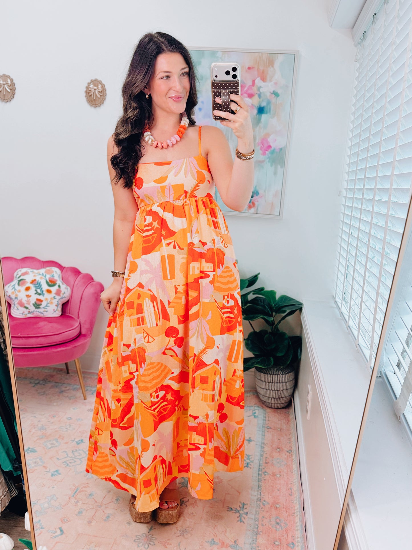 Beachside Bliss Tropical Maxi Dress