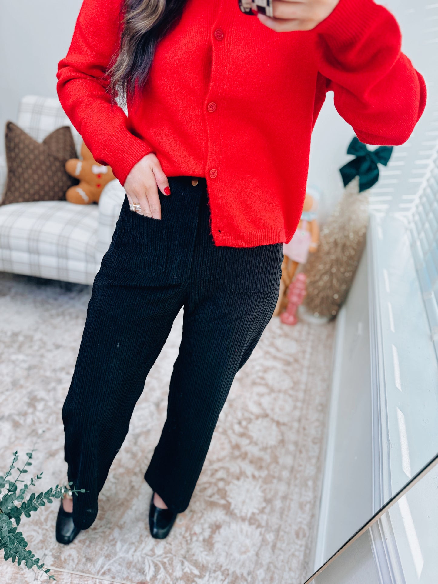 Front Pocket Corduroy Pants