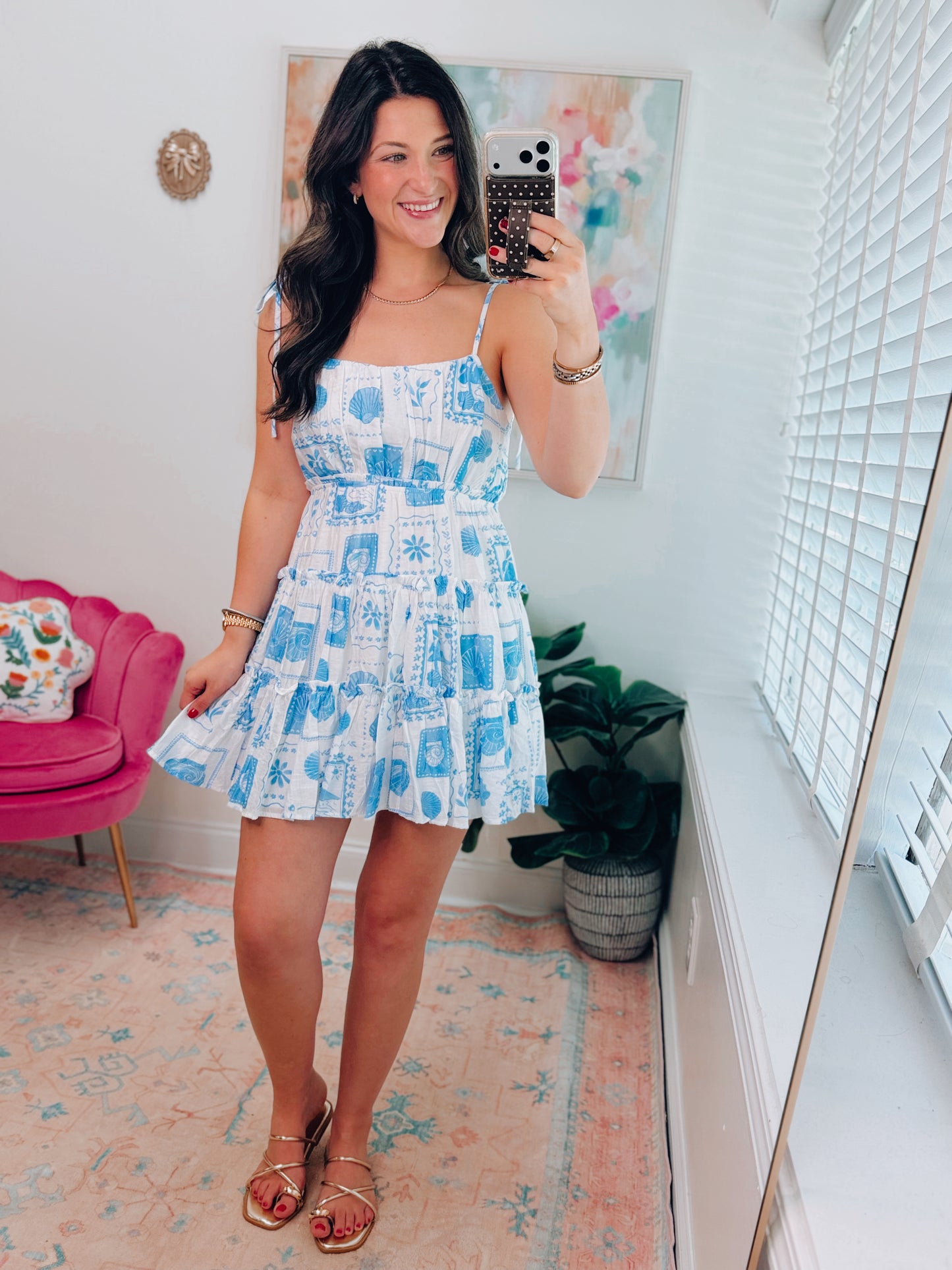 Riley Coastal Patch Mini Dress