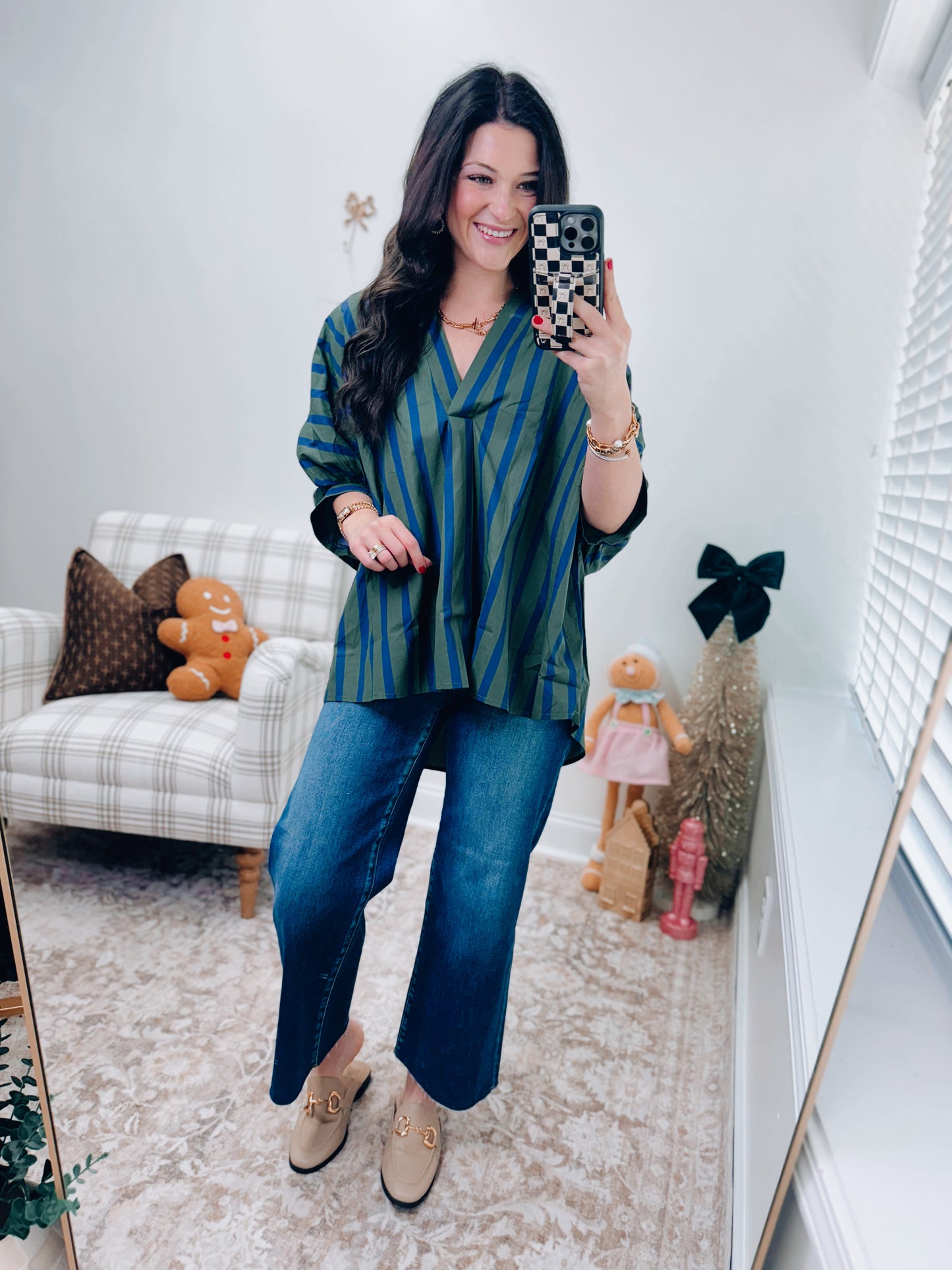 Oversized Hunter Striped Dolman Top