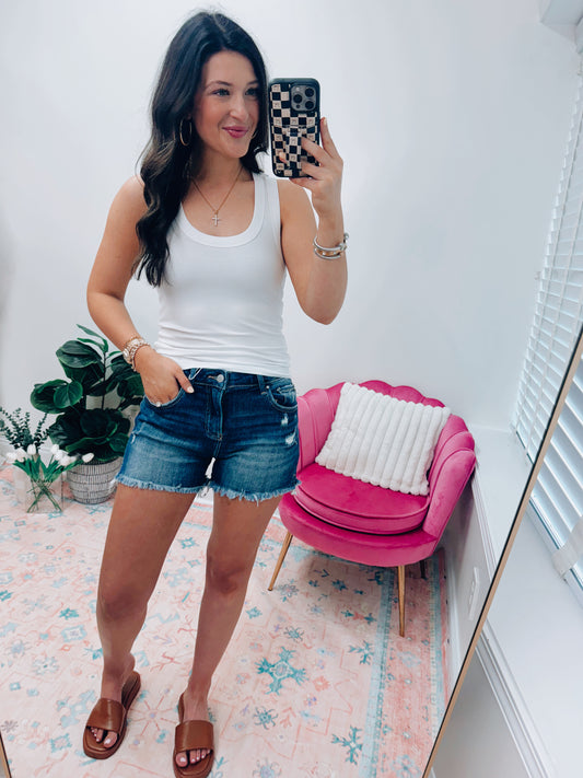 Jada Basic Ribbed Tank - White
