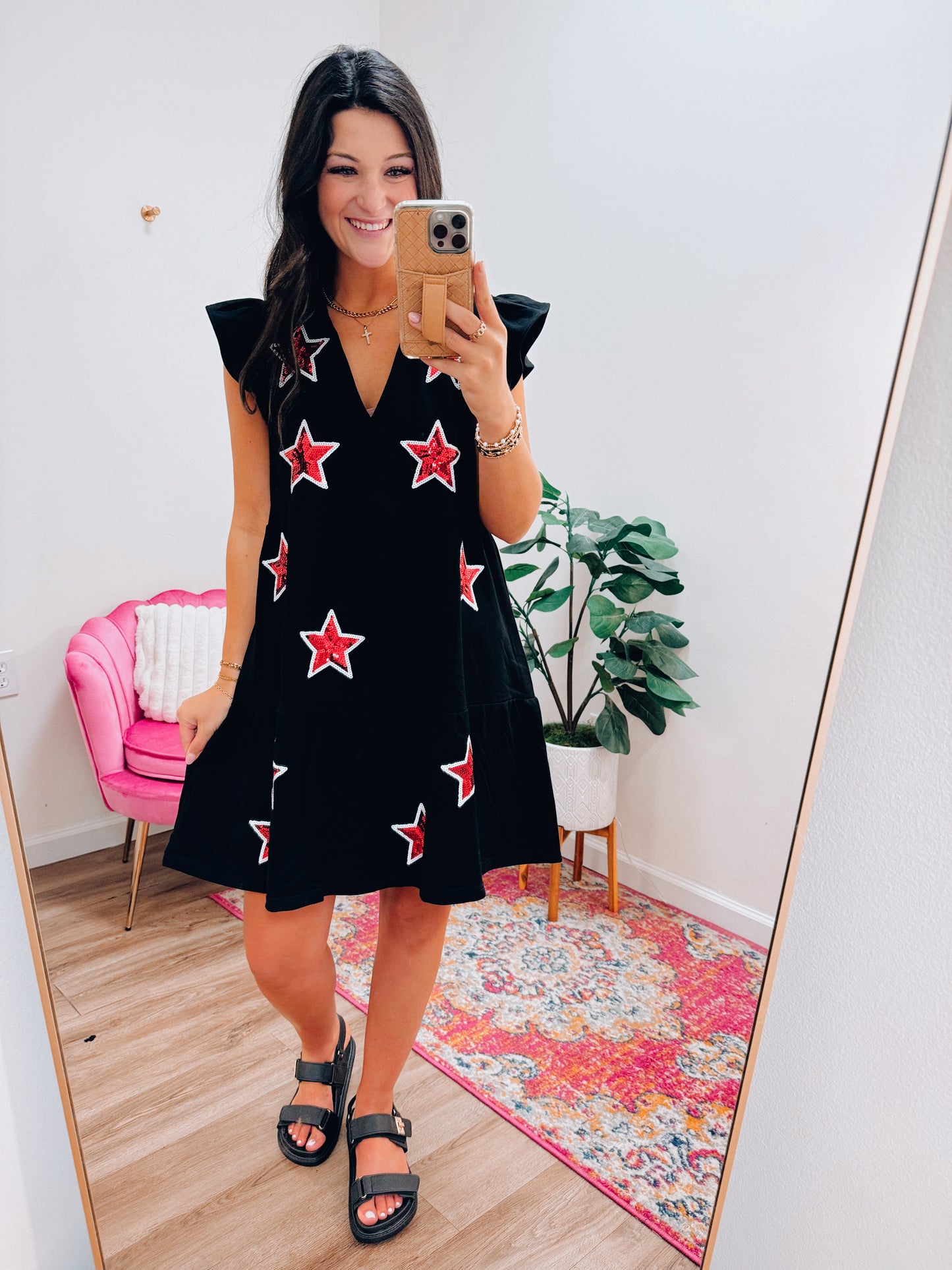 Sequin Stars Game Day Dress