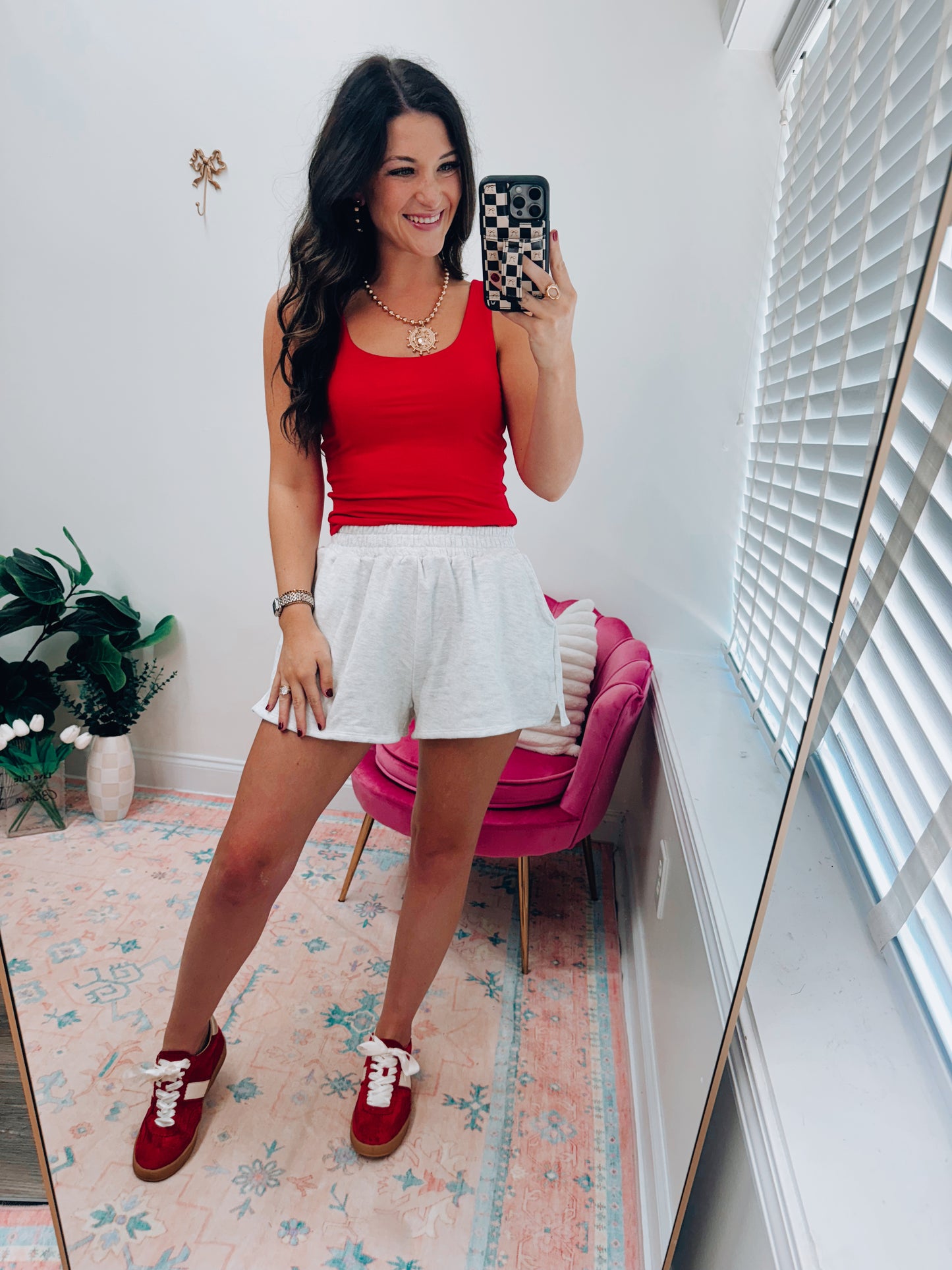 Heather Gray Side Pocket Terry Shorts