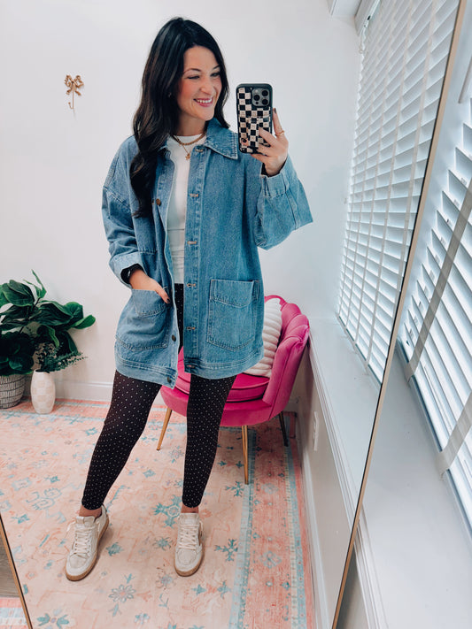 Boxy Cut Oversized Denim Jacket