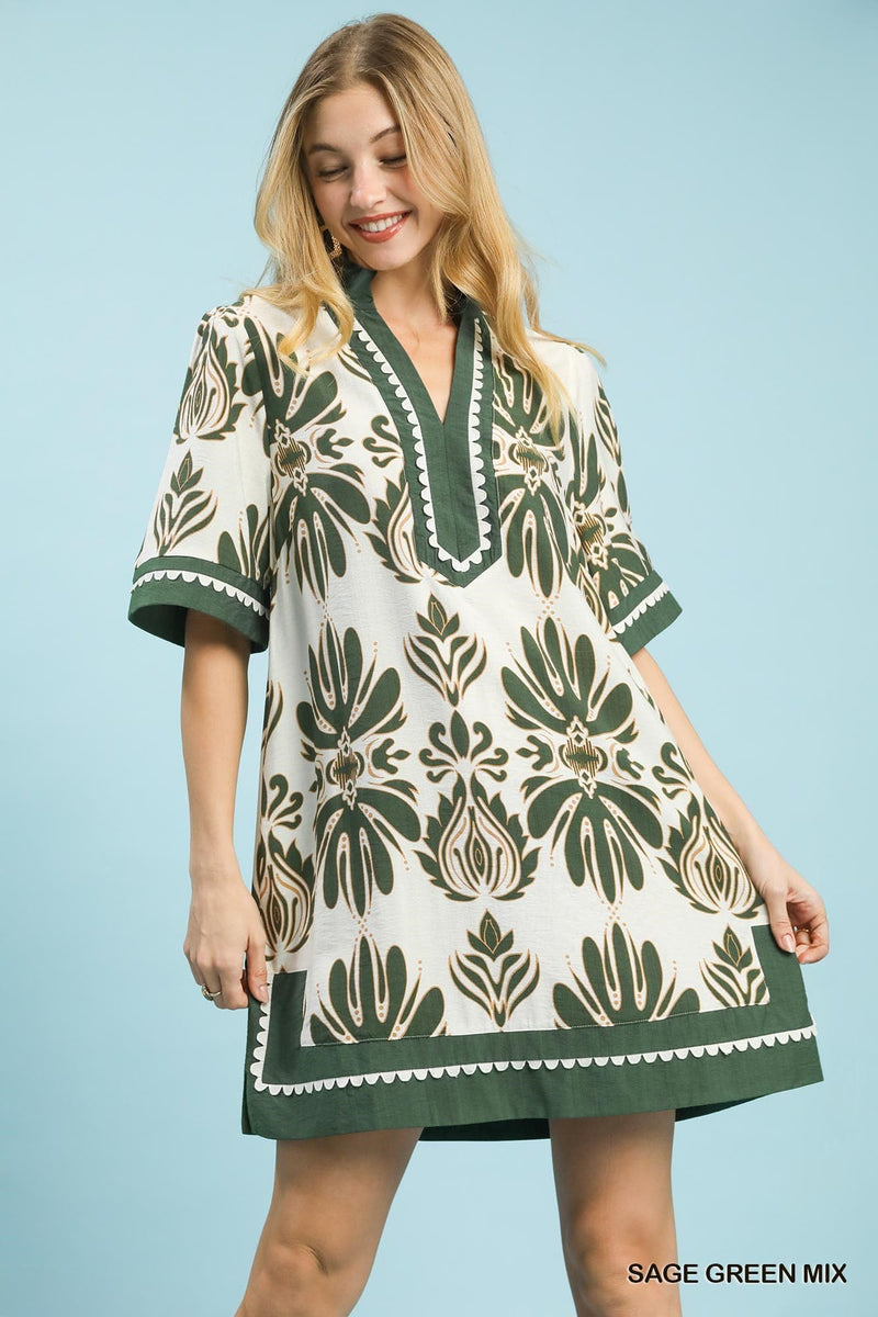 CURVY Monroe Scallop Mini Dress