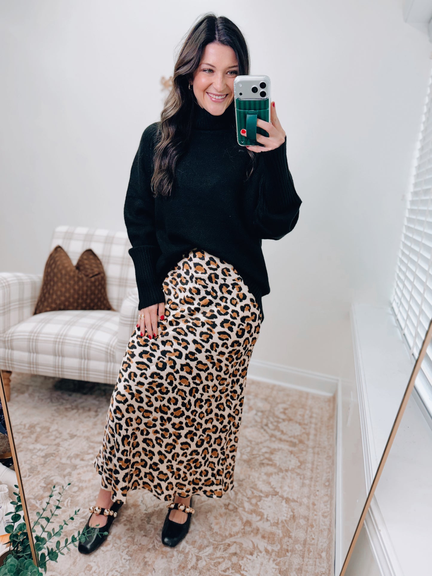Veda Leopard Midi Skirt