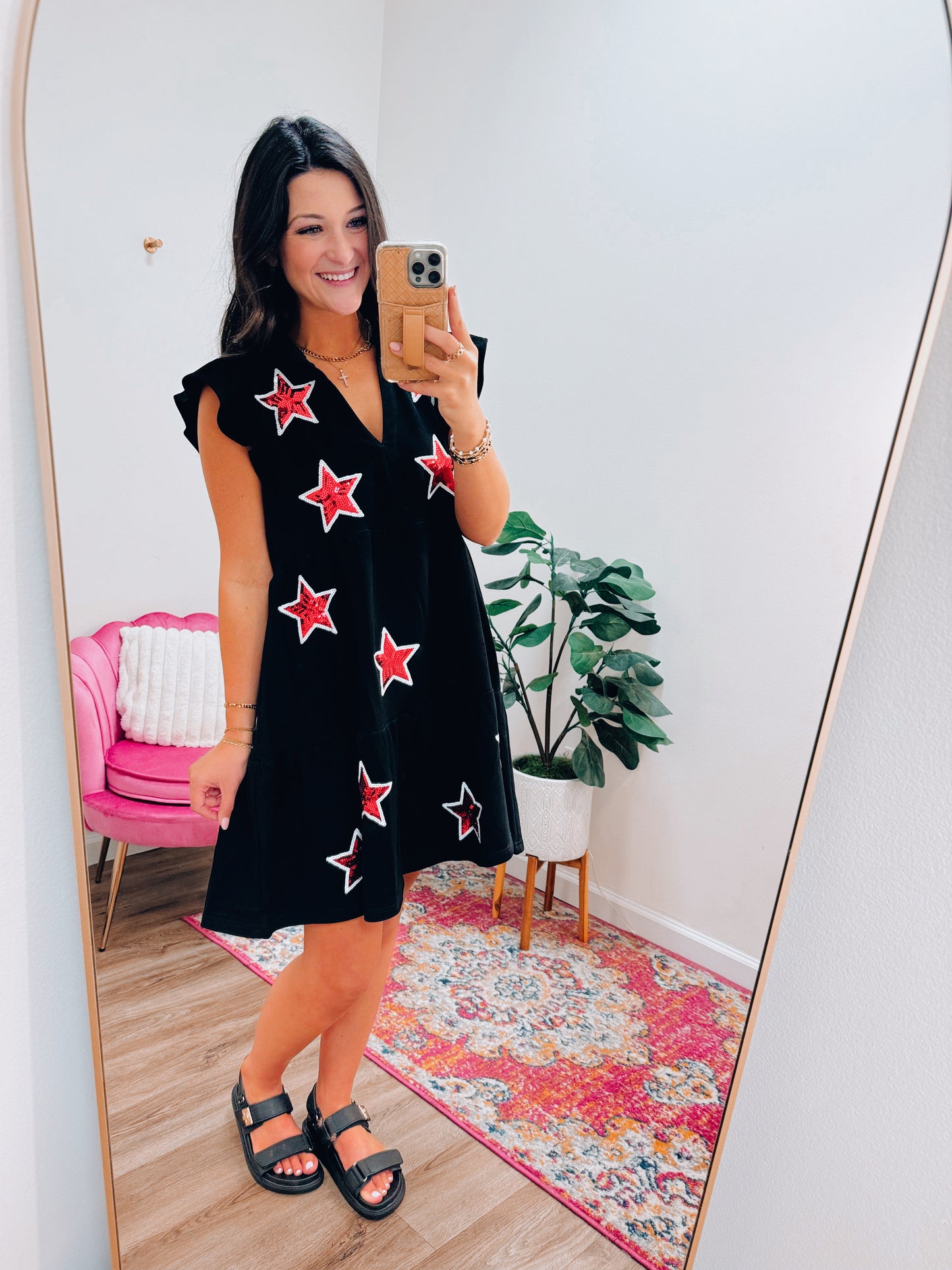 Sequin Stars Game Day Dress