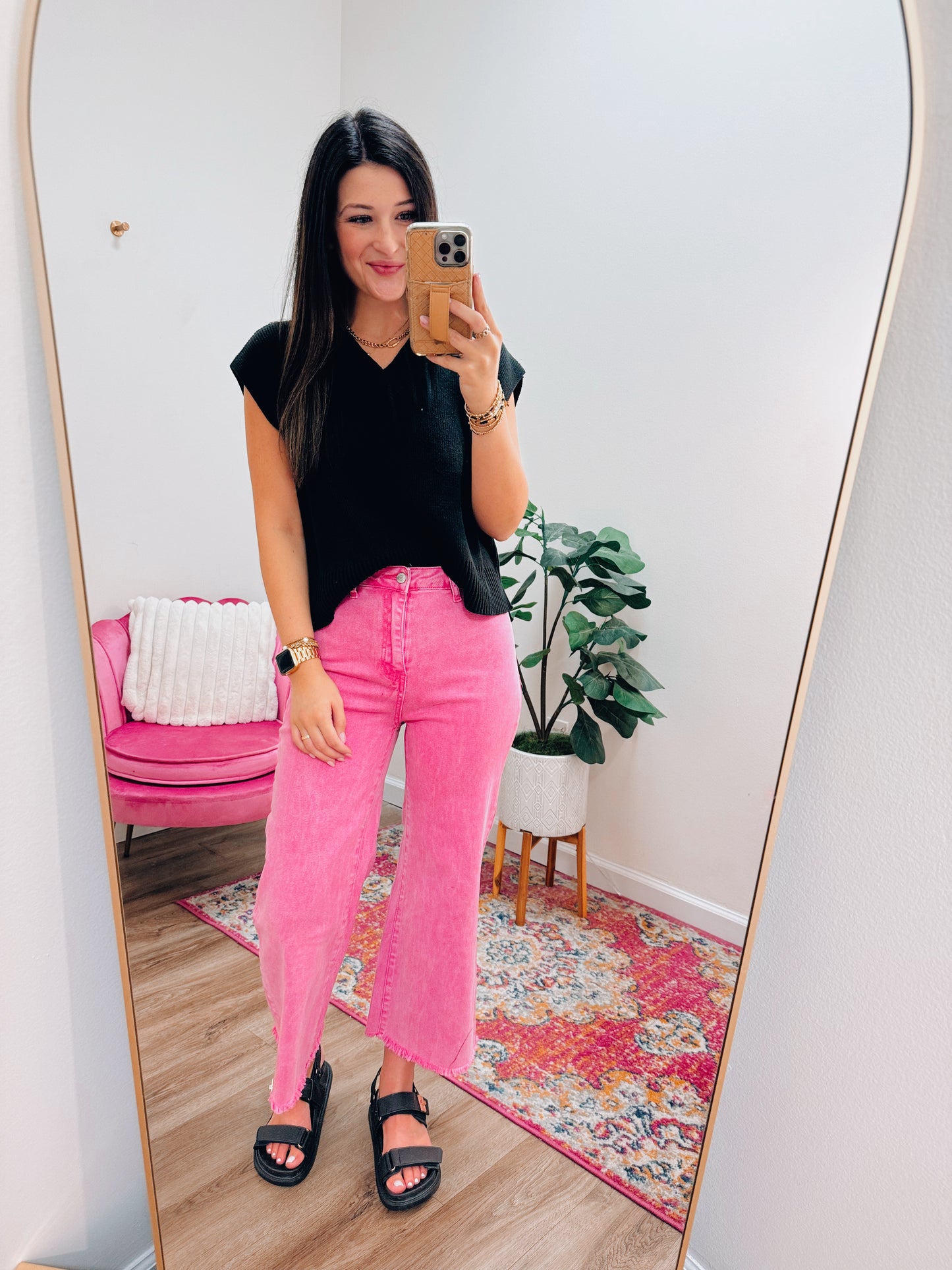 Rudy Cropped Denim - Pink