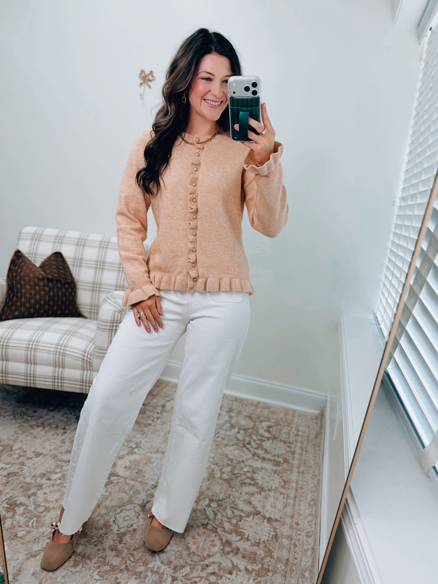 Easy Breeze Ruffle Cardigan Top